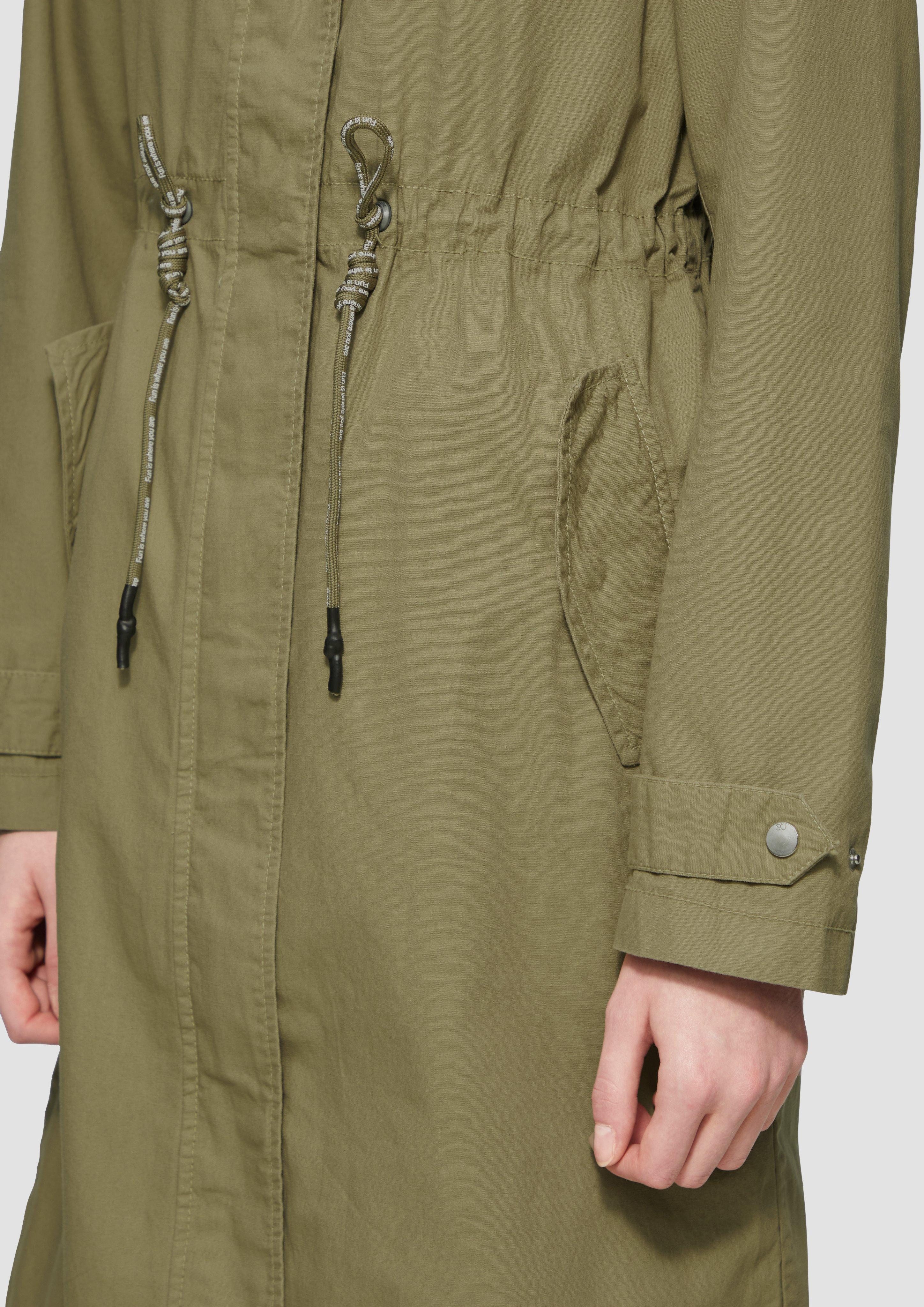 QS Outdoorjacke Kapuzenparka aus Baumwolle mit günstig online kaufen