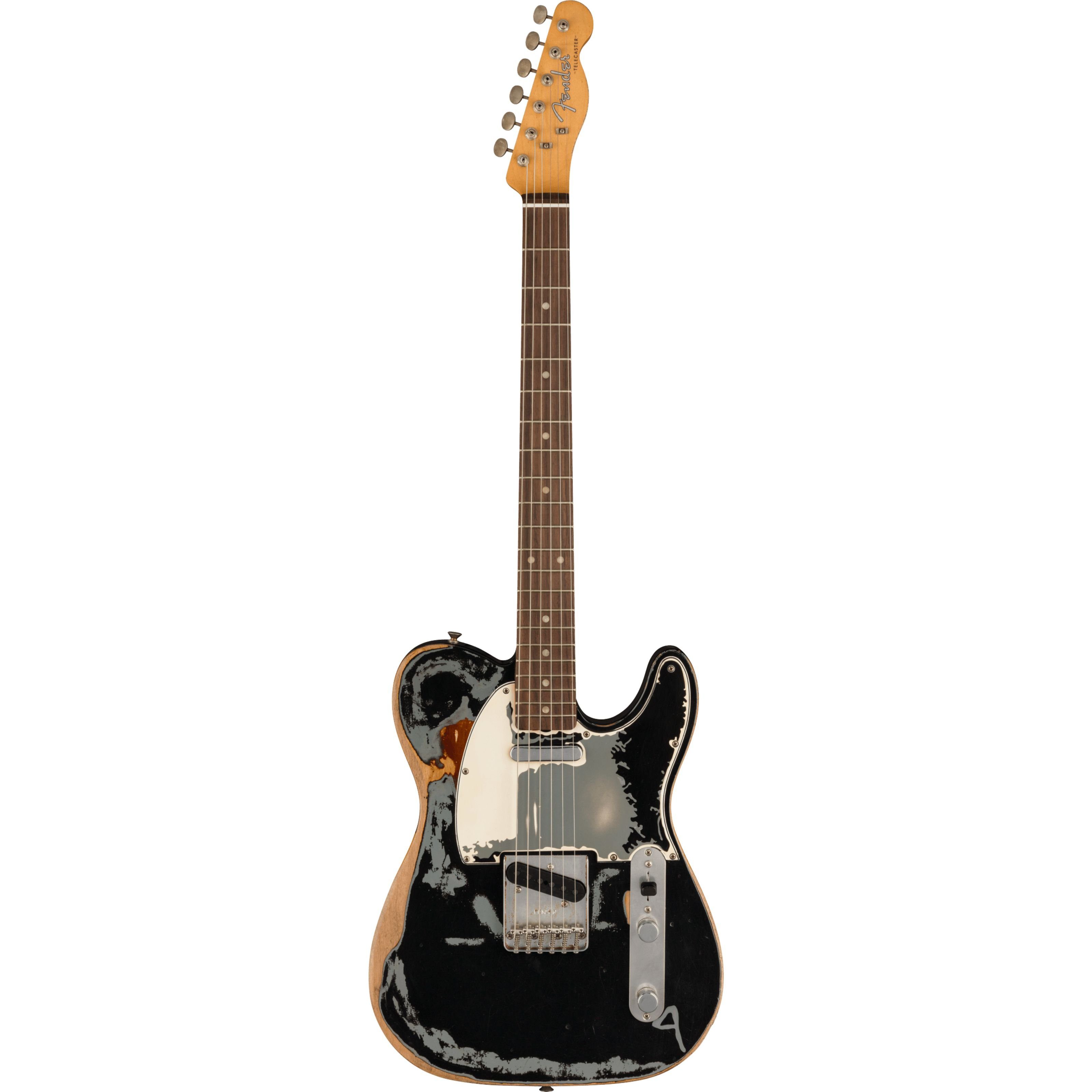 Fender E-Gitarre, E-Gitarren, Signature-Modelle, Joe Strummer Road Worn Telecaster RW Black - Signature E-Gitarre