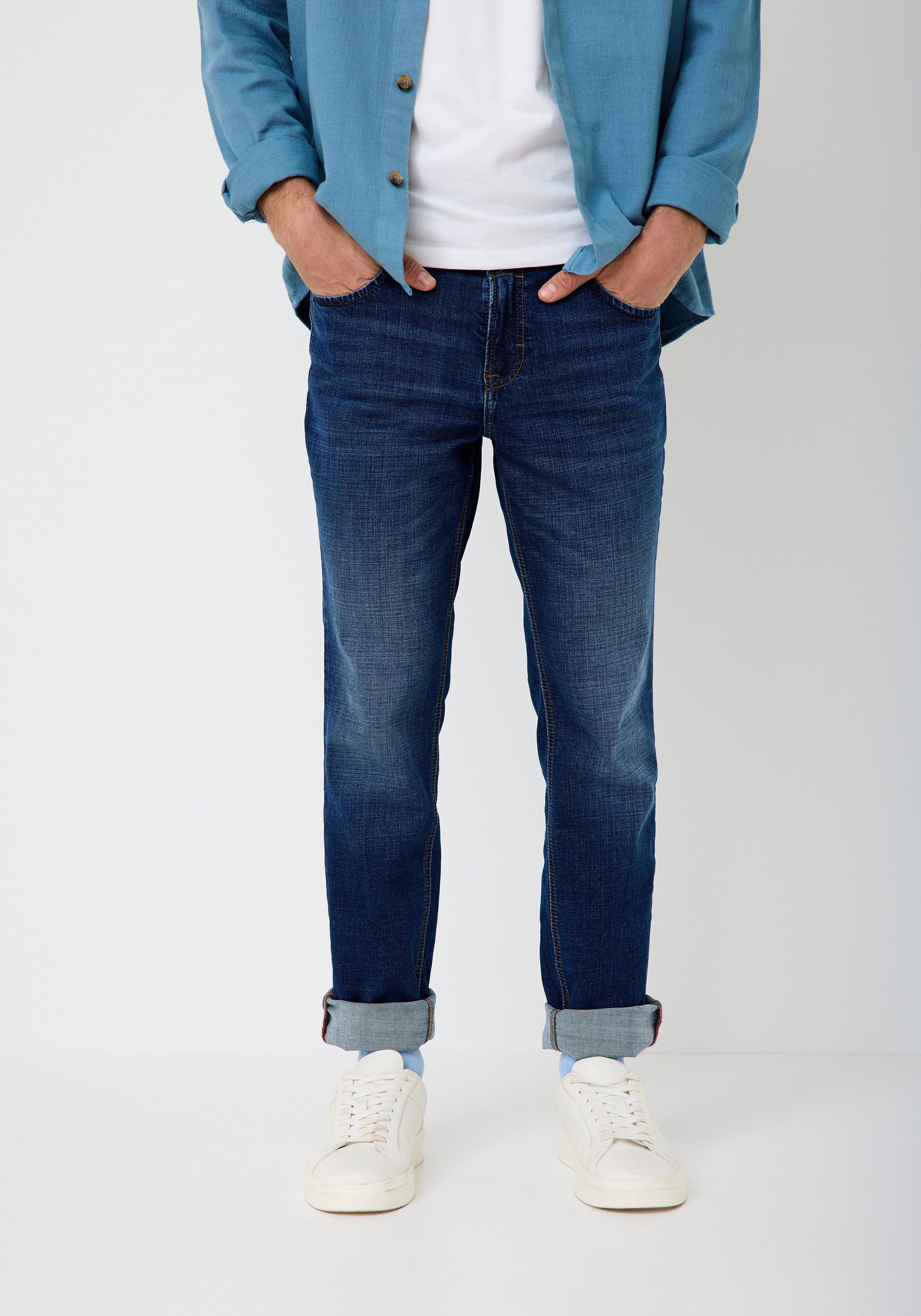 Paddock's Slim-fit-Jeans PIPE Saddle Stitch Slim Fit Hose mit FLEXX Elastizität