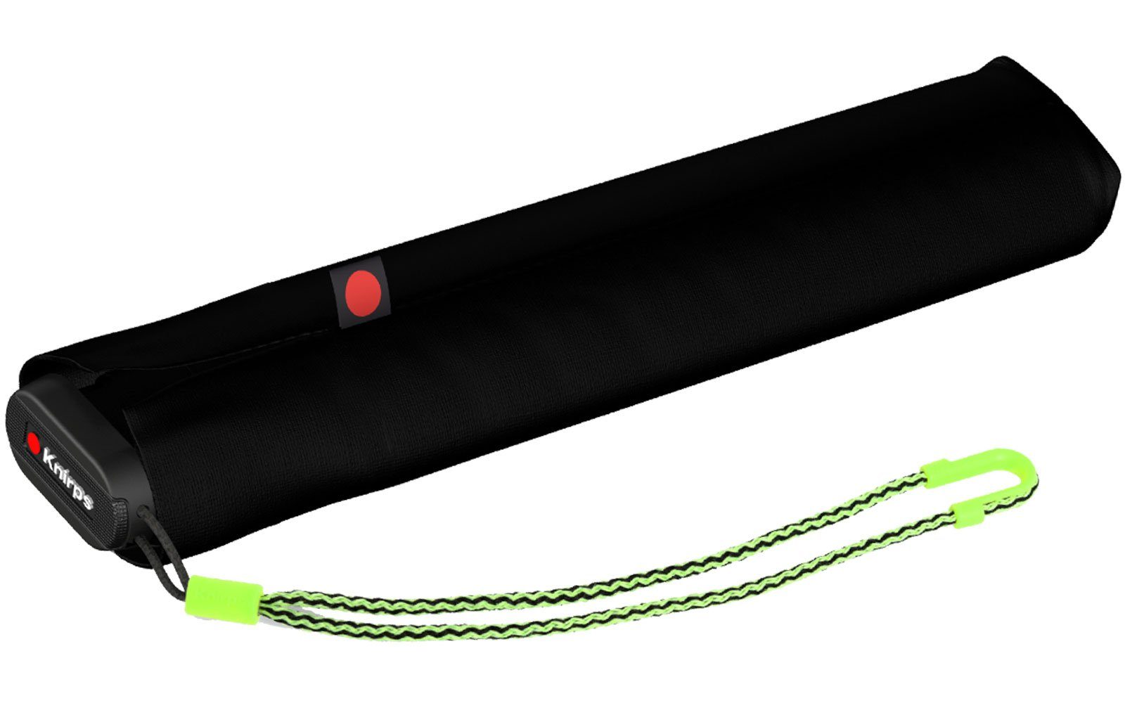 Knirps® US.050 Slim Taschenregenschirm Light super - leicht extrem Manual schwarz kompakt und Ultra Neon,