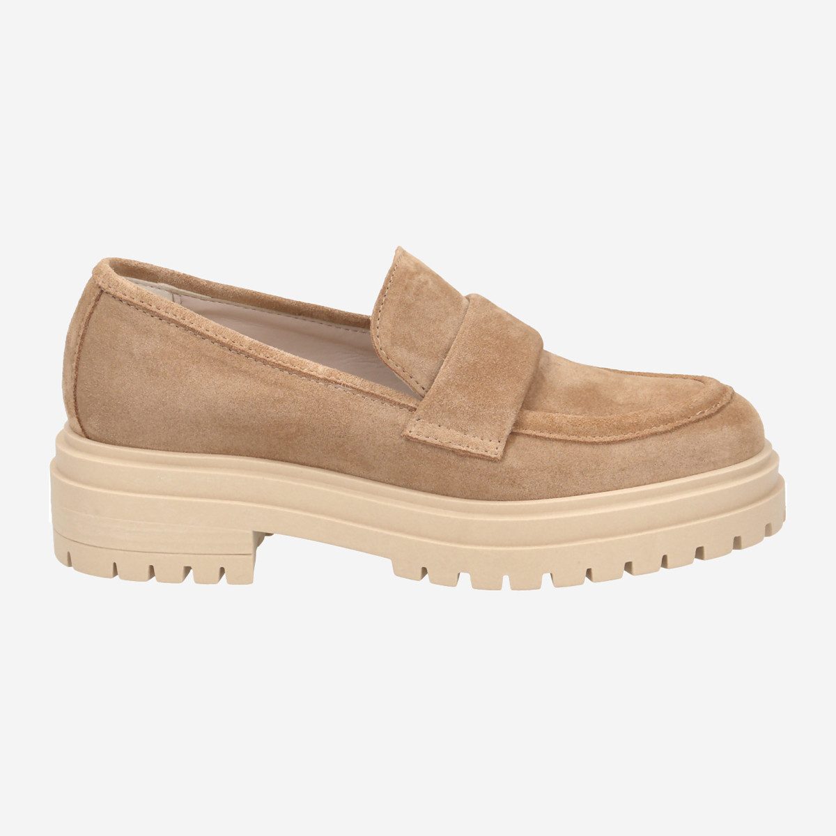 Lüke Schuhe VIOLA CAMEL, Slipper & Mokassin in Beige für Damen Slipper