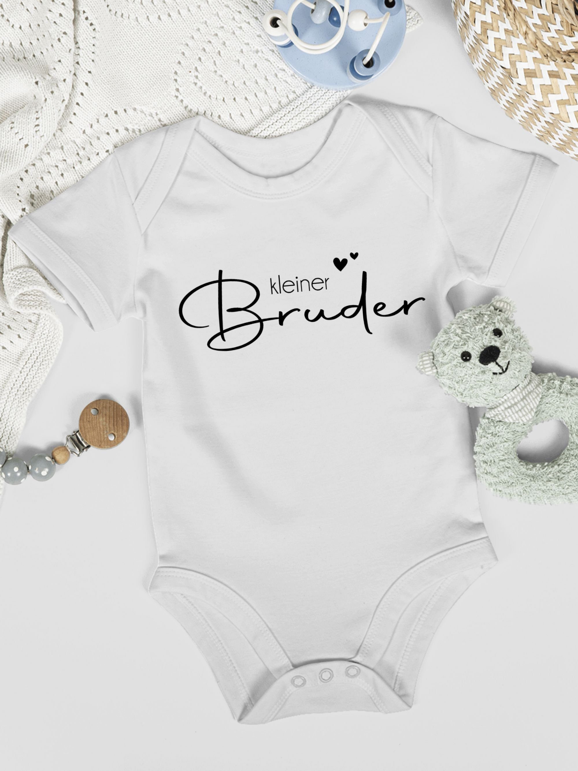 Kleiner Shirtbody Weiß 2 Shirtracer Little Bruder Bruder Brother - Kleiner