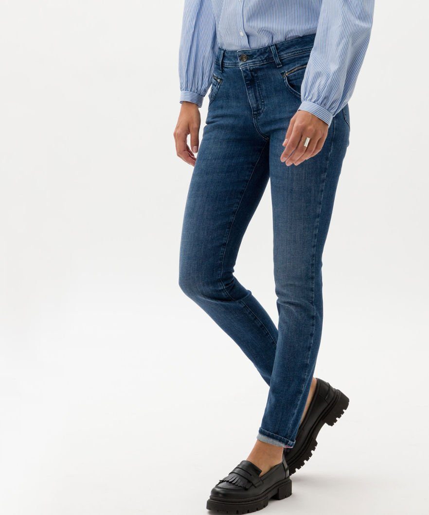 Style aus und 5-Pocket-Jeans SHAKIRA, Elasthan Hochwertiger Baumwolle Brax Mix