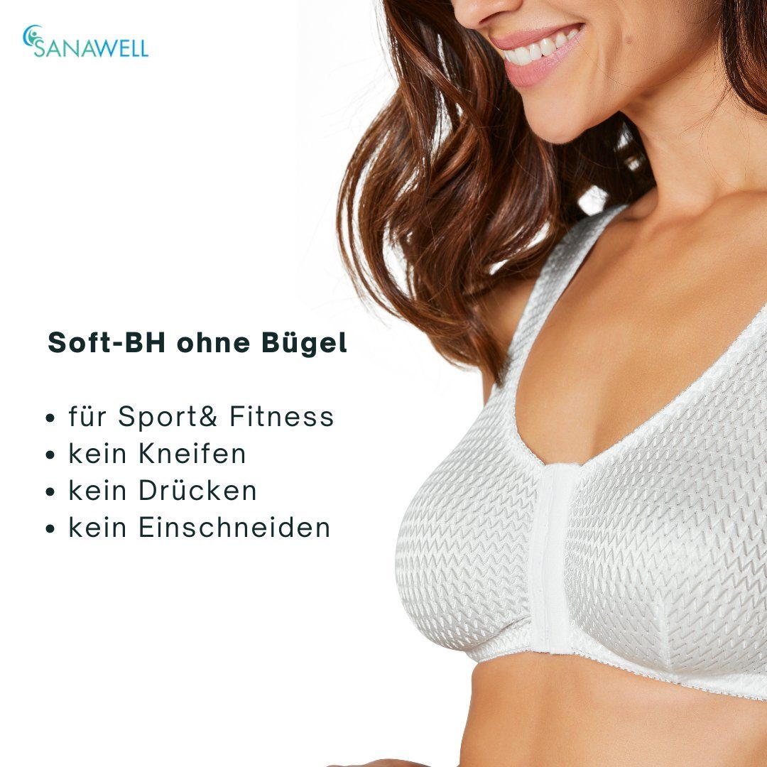 Medosan Entlastungs-BH Soft-BH ohne Bügel, mit Frontverschluss, verschiedene Farben – Bild 4 von 5