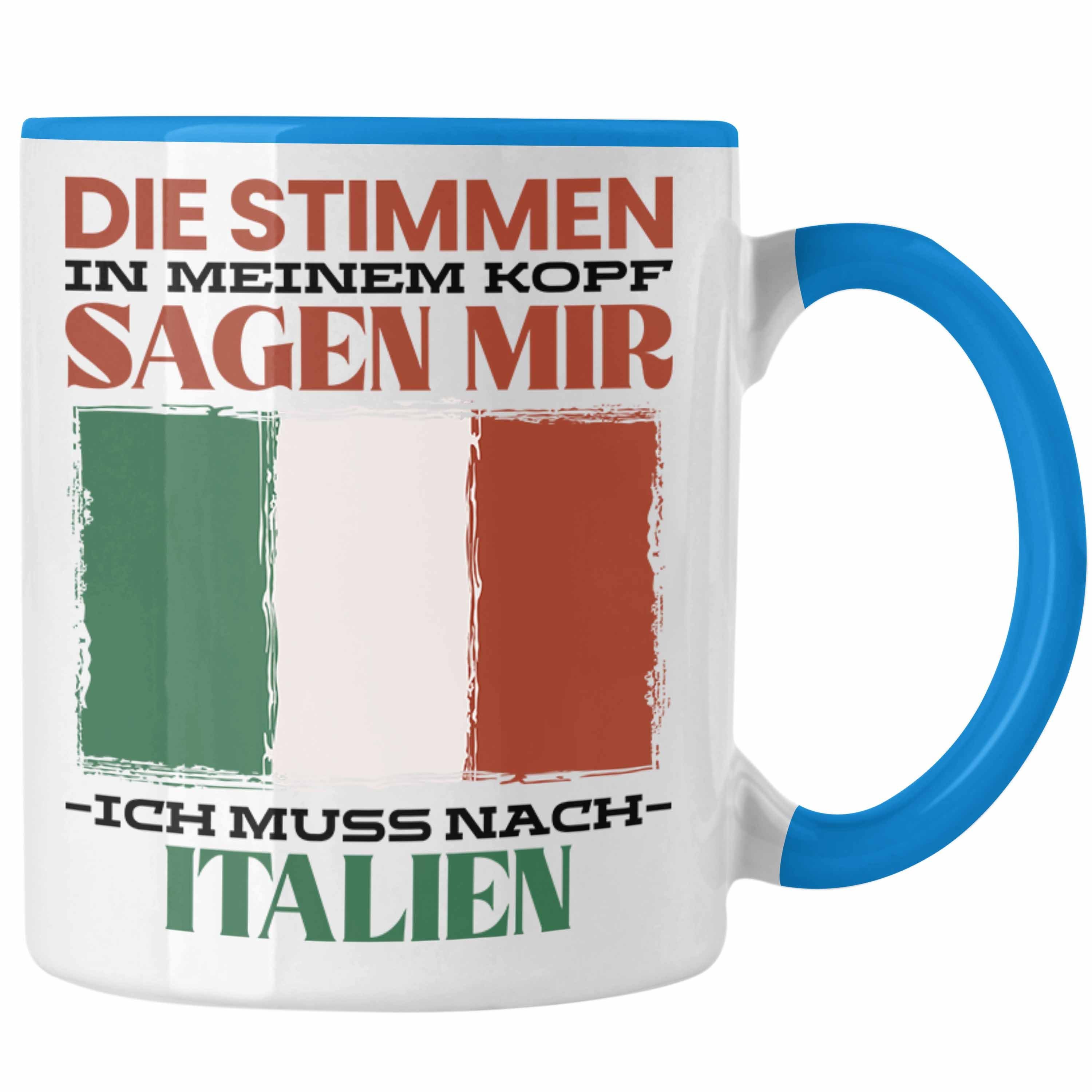 Trendation Tasse Italien Tasse Urlaub Heimat Geschenk Spruch Italiener