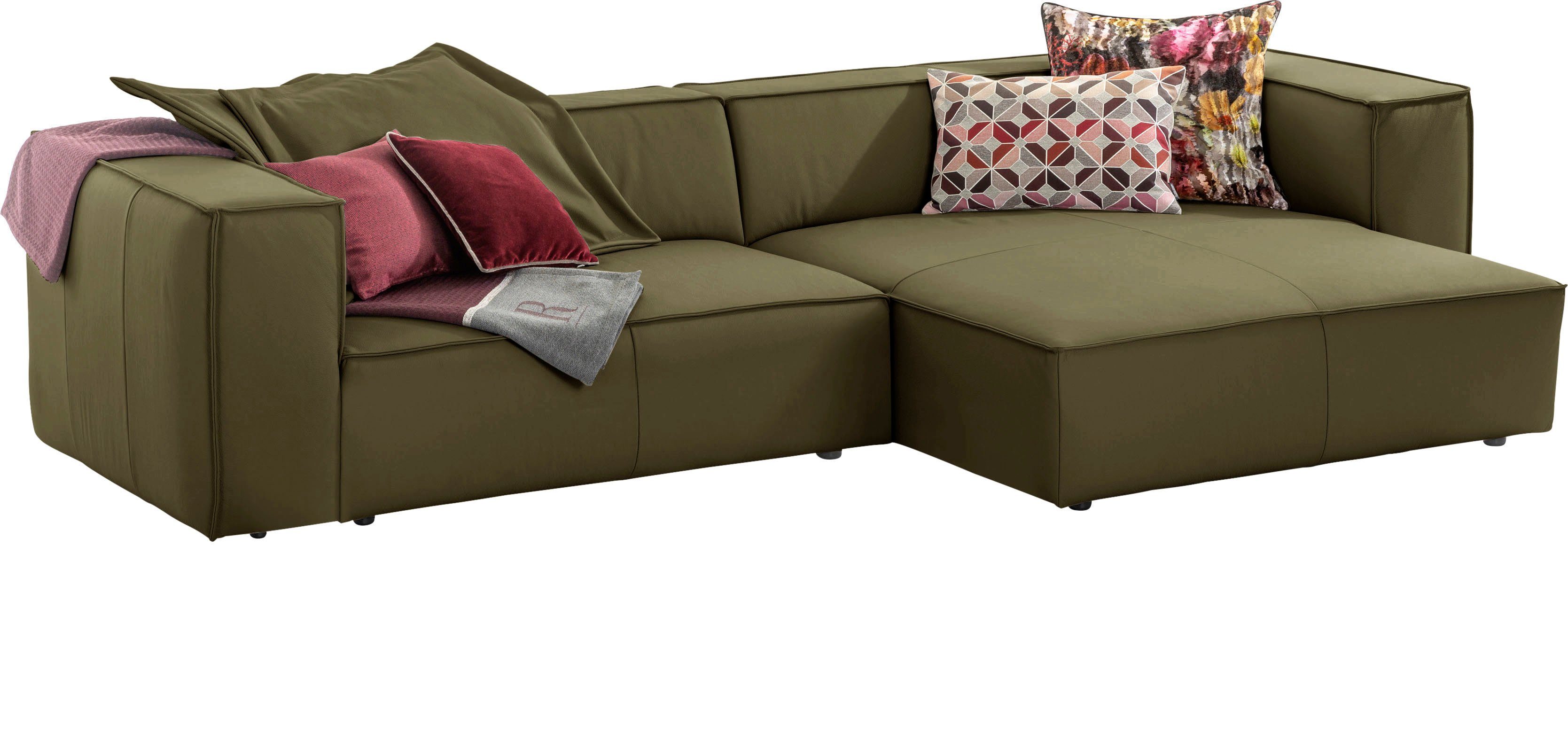 W.SCHILLIG Federkern eleganter Biese, Ecksofa mit around-the-block, mit