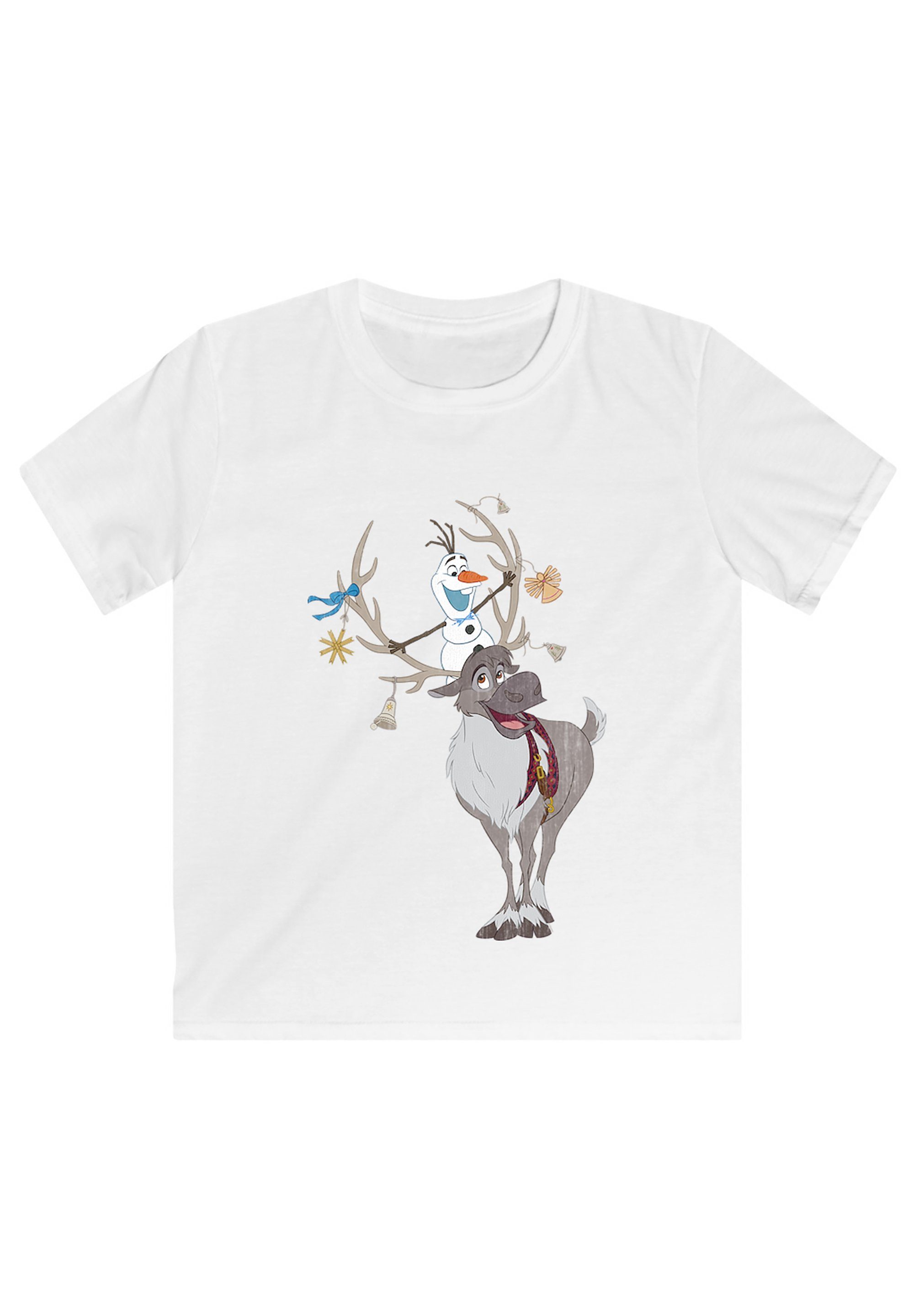 T-Shirt Frozen weiß Christmas Olaf F4NT4STIC Print Sven und Disney