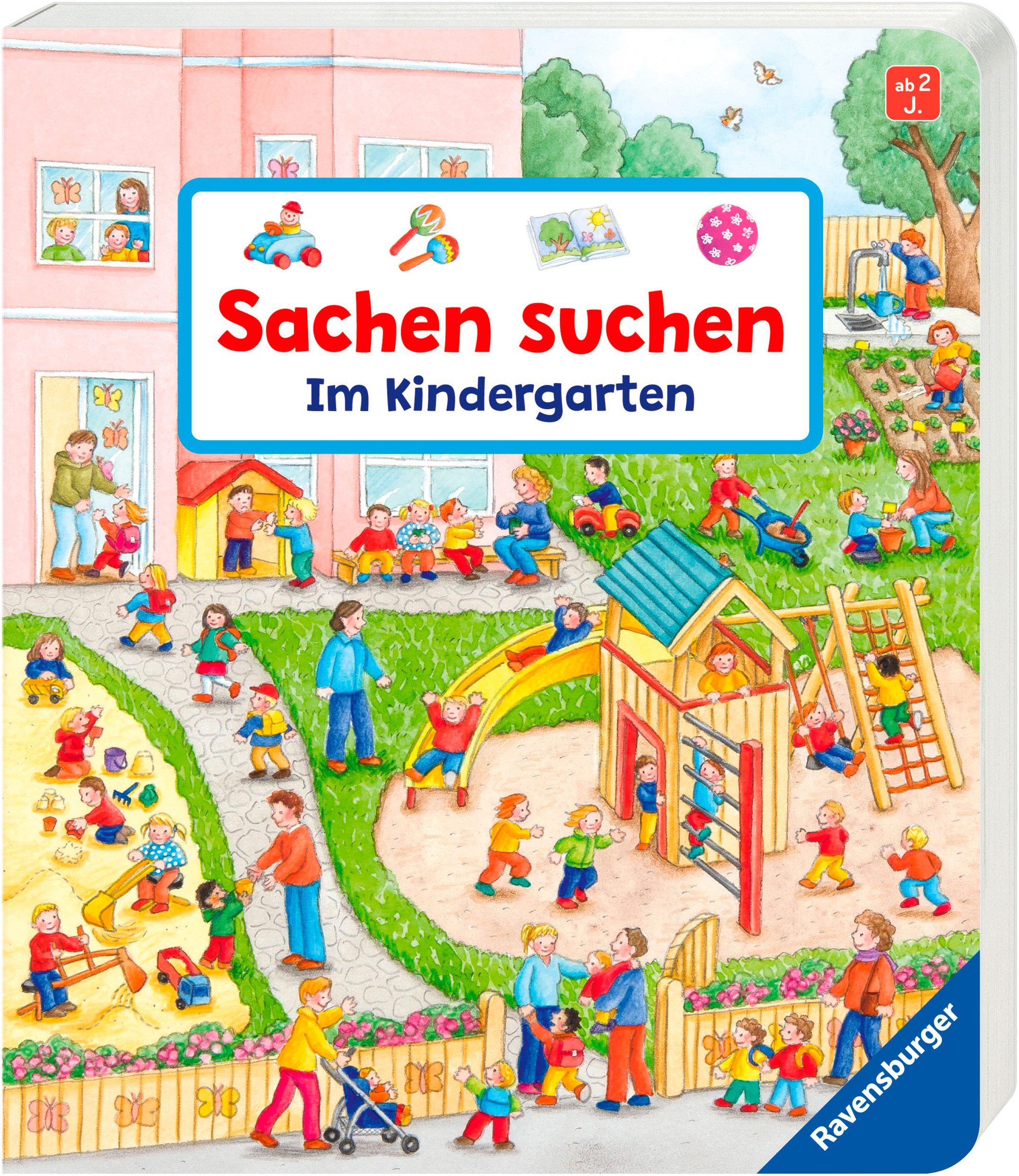 Pappbilderbuch, Sachen suchen Im Kindergarten