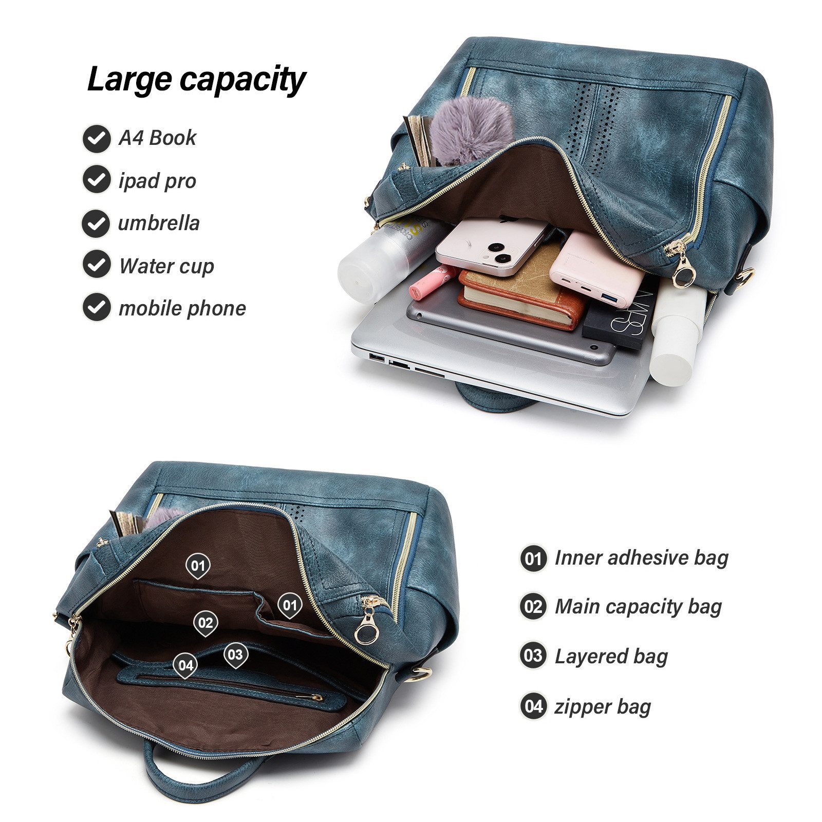RWEUOQ Rucksack Lederrucksäcke Freizeitrucksack Reiserucksack Mit günstig online kaufen