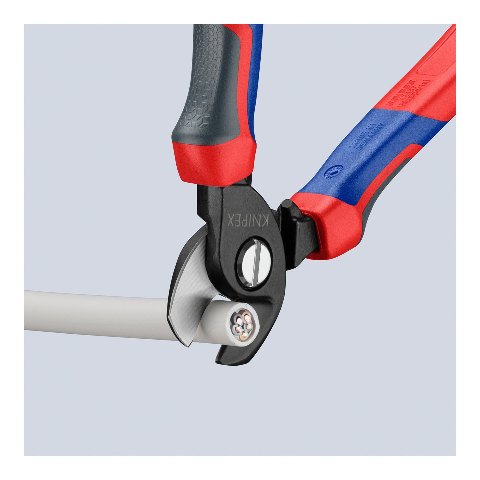 Knipex Kabelschere KNIPEX 95 12 165 Kabelschere mit Comfort-Griffen brüniert 165 mm