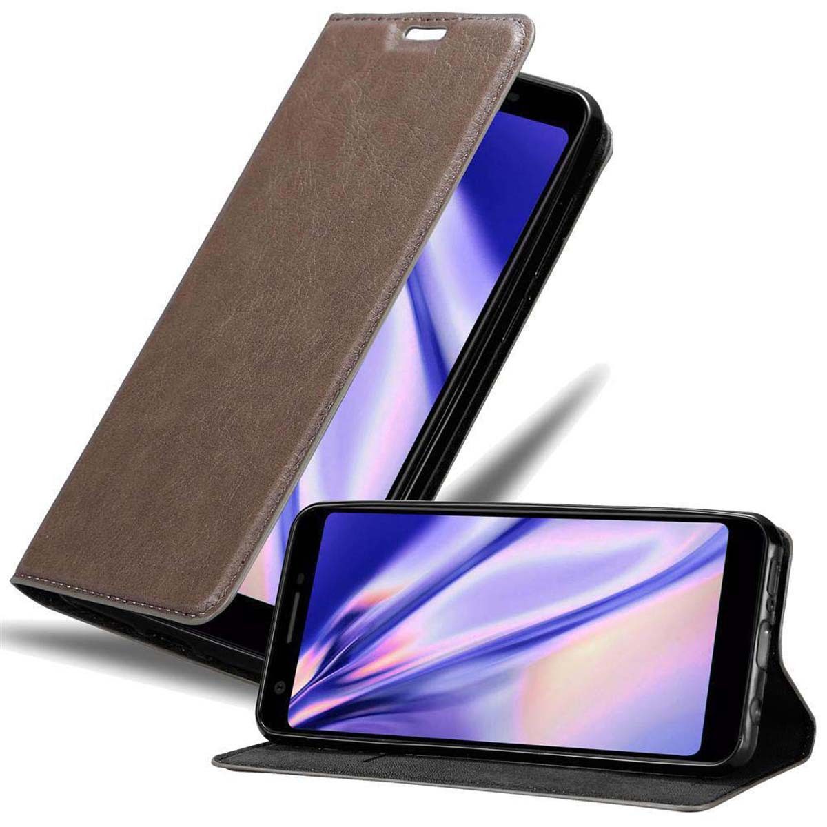 Cadorabo Handyhülle für Google PIXEL 3A Hülle Google PIXEL 3A, Hülle Schutzhülle mit Standfunktion, Magnetverschluss und Kartenfach