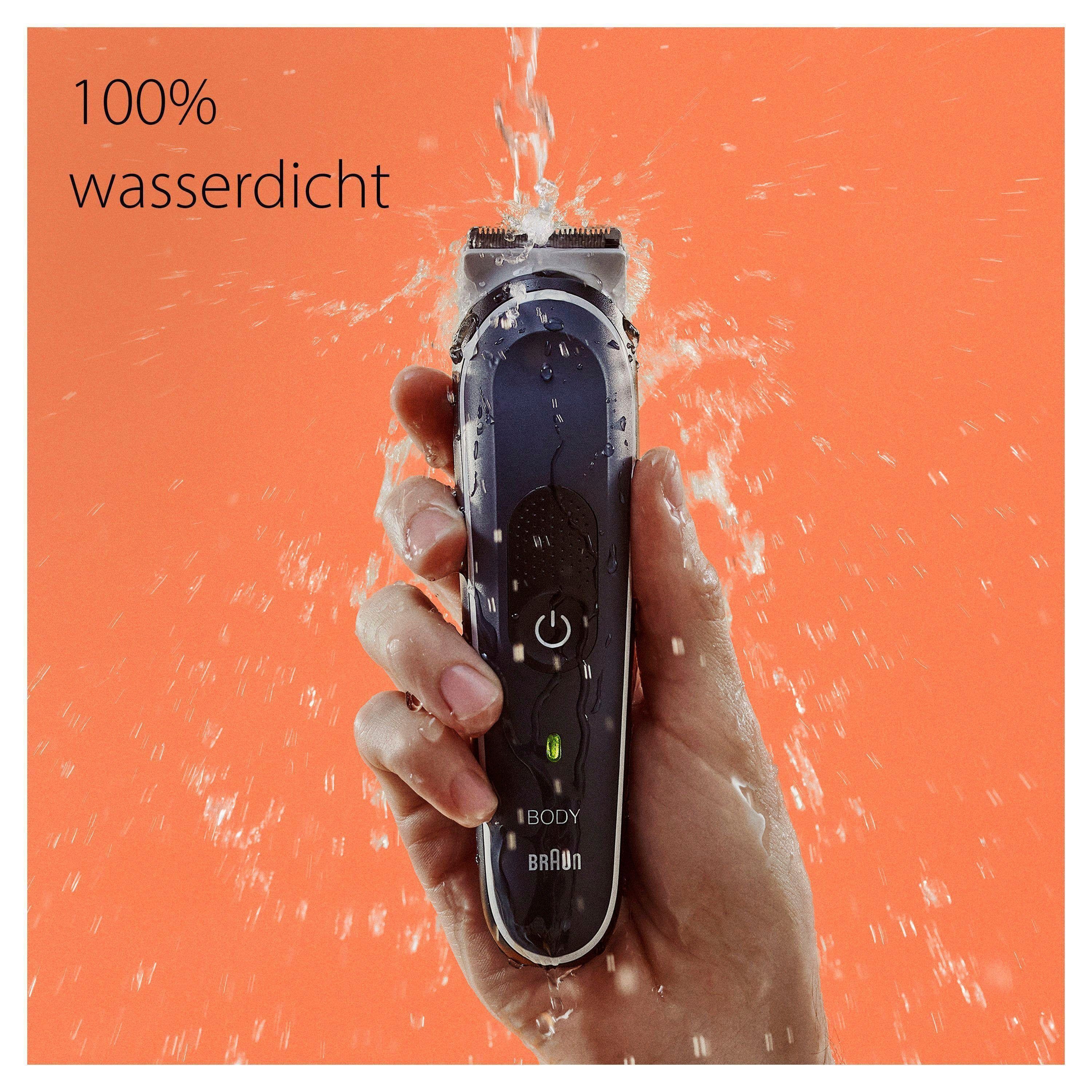 5370, Min. Haarschneider Braun 100 Wasserdicht, Bodygroomer Laufzeit