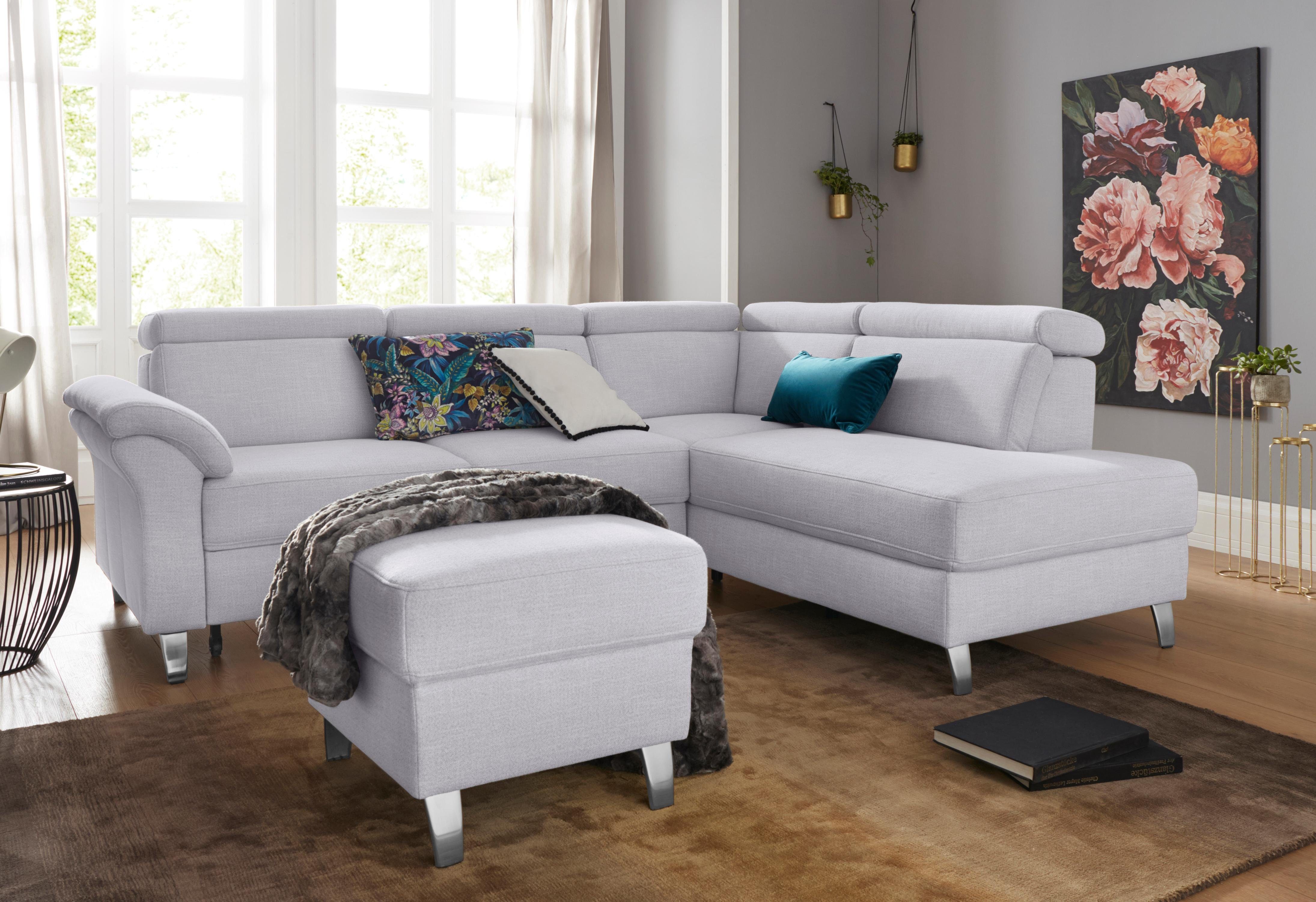 sit&more Ecksofa "Arngast L-Form" inklusive Kopfteilverstellung und Federke günstig online kaufen