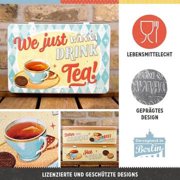 Nostalgic-Art Vorratsdose Nostalgic-Art - Vorratsdose Flach - Tea & Cookies Together