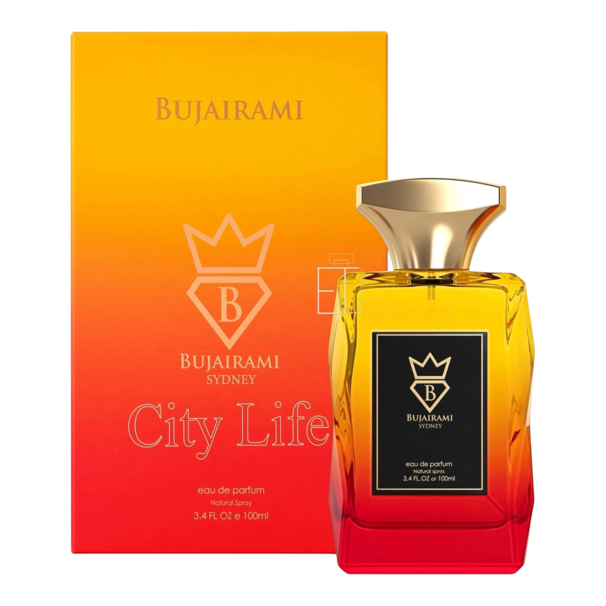 Bujairami Eau de Parfum City Life, 100 ml, für Damen und Herren, Eau de Parfum