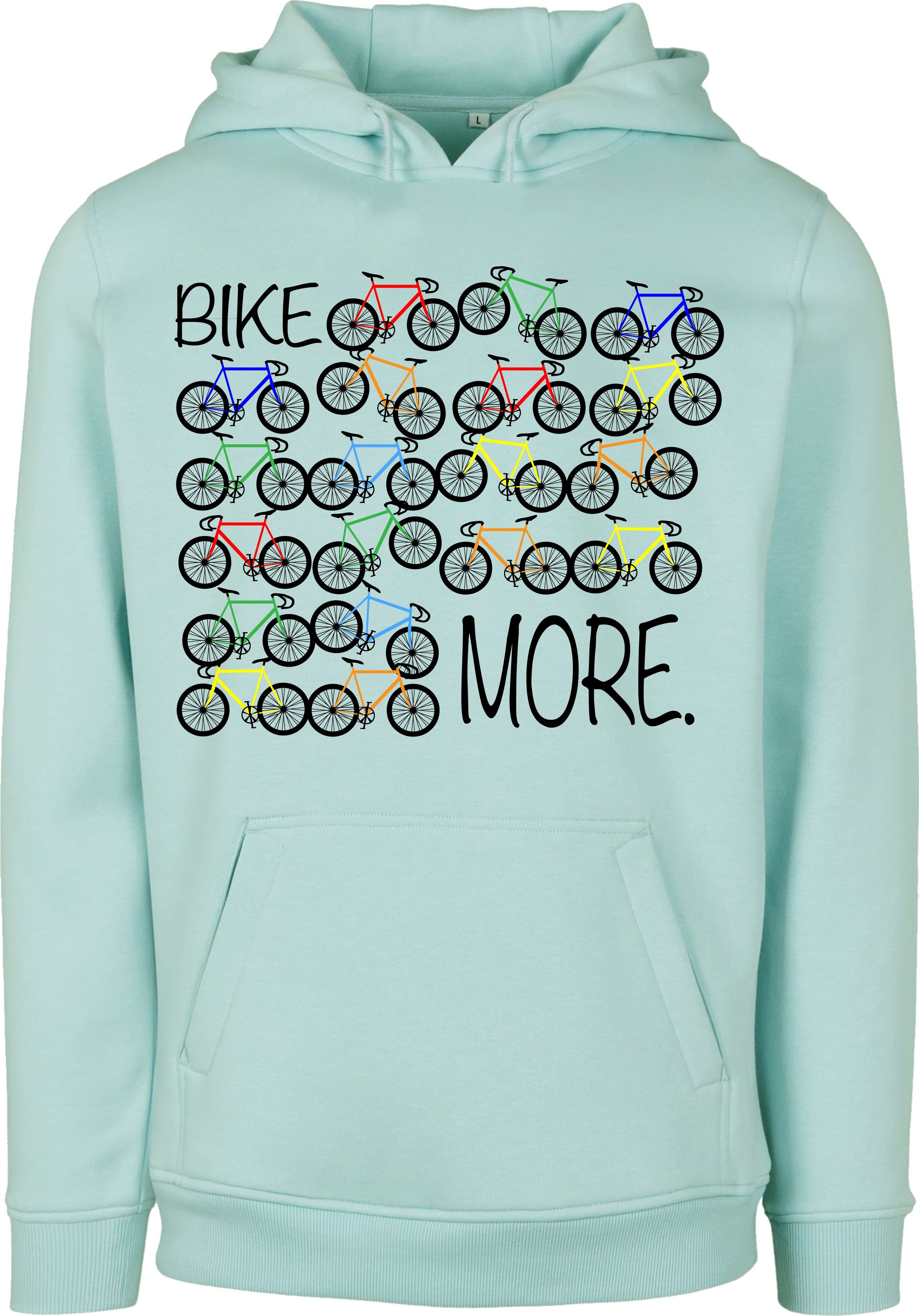 Baddery Kapuzenpullover Fahrrad Hoodie: "Bike More" - Пуловеры Herren, hochwertiger Siebdruck