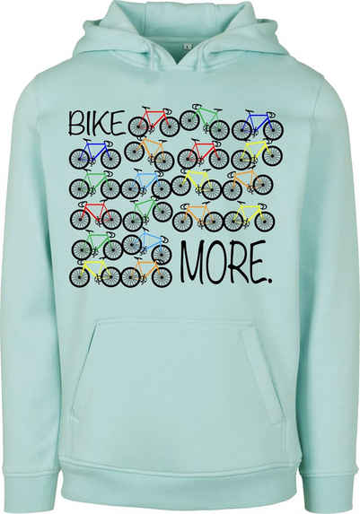 Baddery Kapuzenpullover Fahrrad Hoodie : Bike More - Sport Pullover Herren, hochwertiger Siebdruck