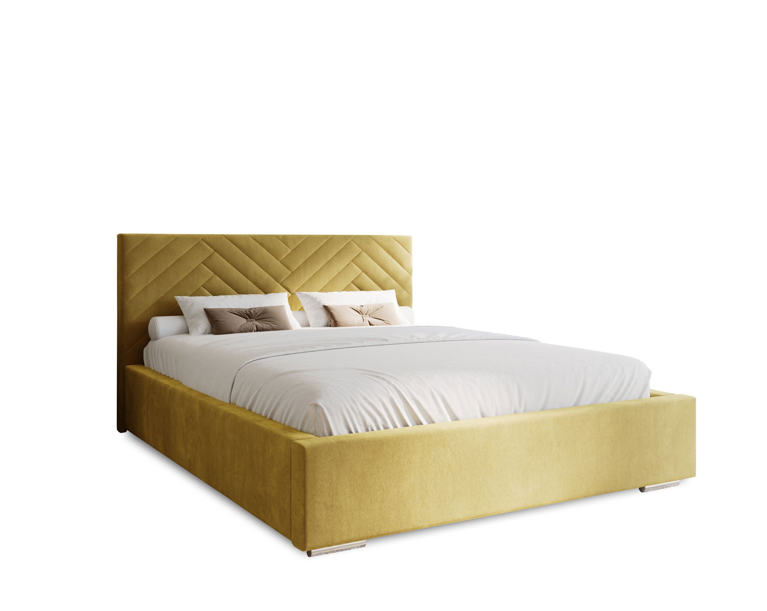 MARPUR Polsterbett AURA (Polsterbett mit Bettkasten und Kopfteil, Lattenrost, Füße, Anleitung)