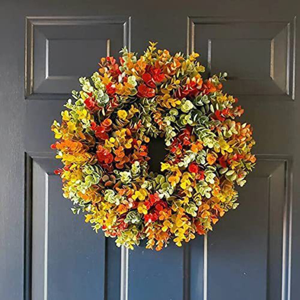 Kunstkranz Bunter Eukalyptuskranz Osterkranz Dekorative Blumenkranz, günstig online kaufen