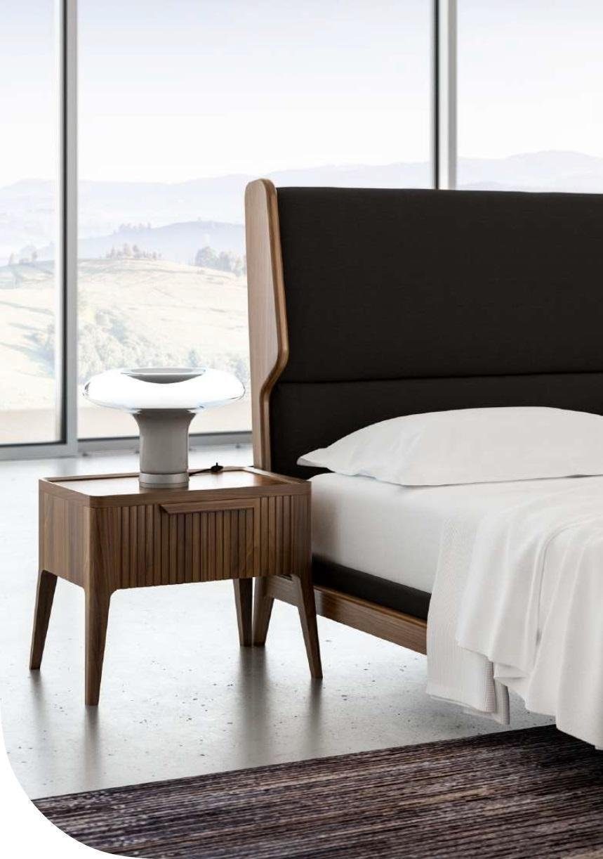 Braunes Luxus, Moderner Made 2tlg Bett, JVmoebel 2x in Bett Schlafzimmer-Set Nachttische), Europa (3-St., Nachttische Schlafzimmer-Set Stil