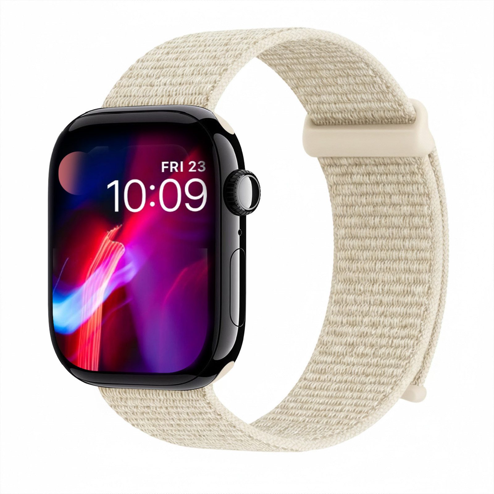 Tec-Expert Smartwatch-Armband für Apple Watch Series 10 42 mm Armband Ersatz Wechsel Band, Nylon Textil mit Klettverschluss, stufenlos Verstellbar, atmungsaktiv