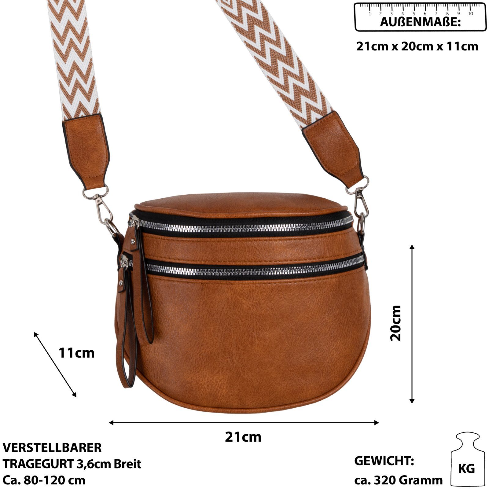 EAAKIE Gürteltasche Bauchtasche Umhängetasche Crossbody-Bag Kunstleder günstig online kaufen