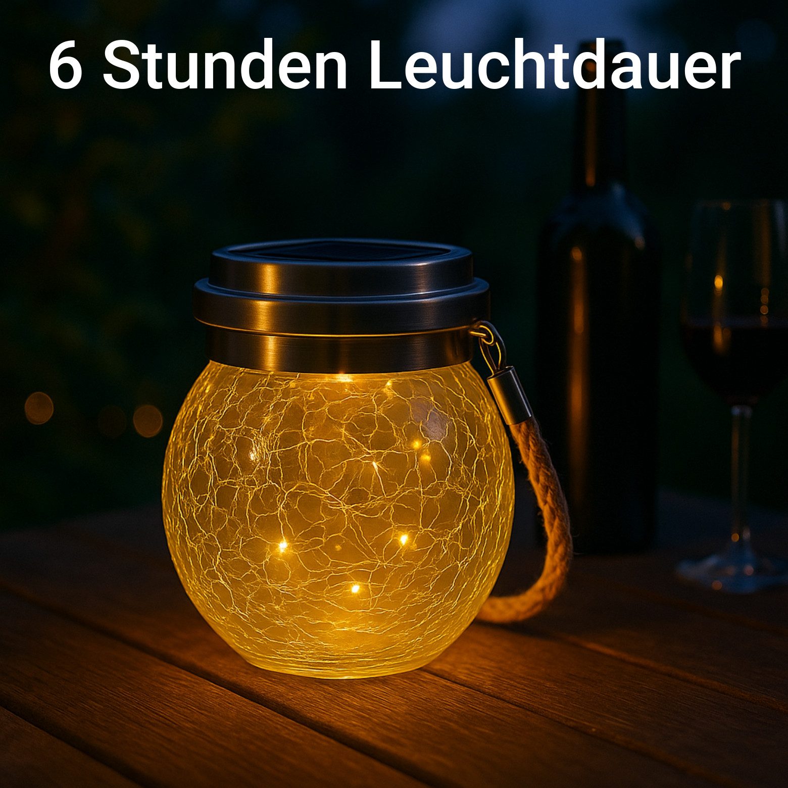 INTERGARDEN LED Solarleuchte 3er Set Solarlampe Glaskugel inkl. Akku – warm günstig online kaufen