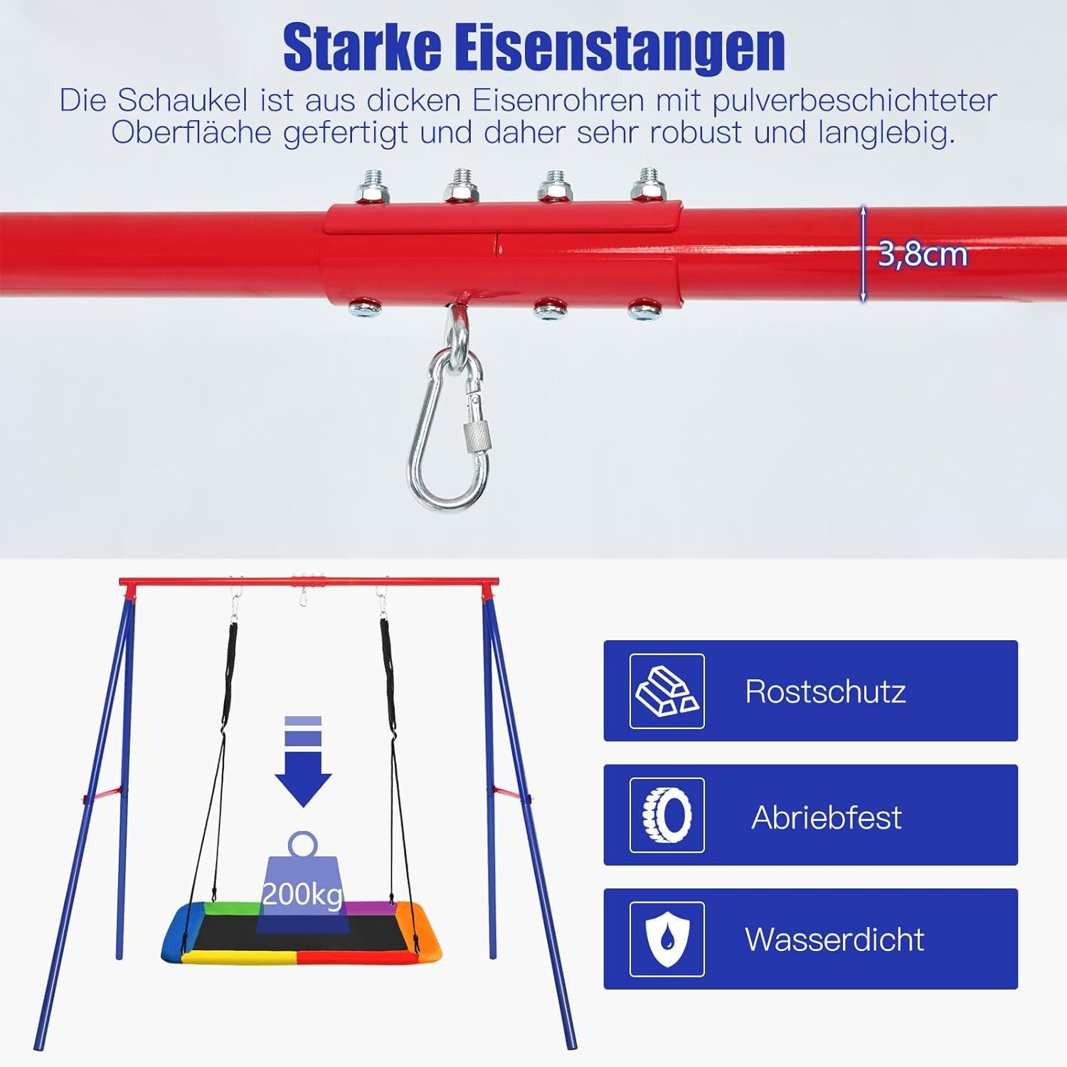 KOMFOTTEU Babyschaukel Schaukelgestell, aus Metall bis günstig online kaufen