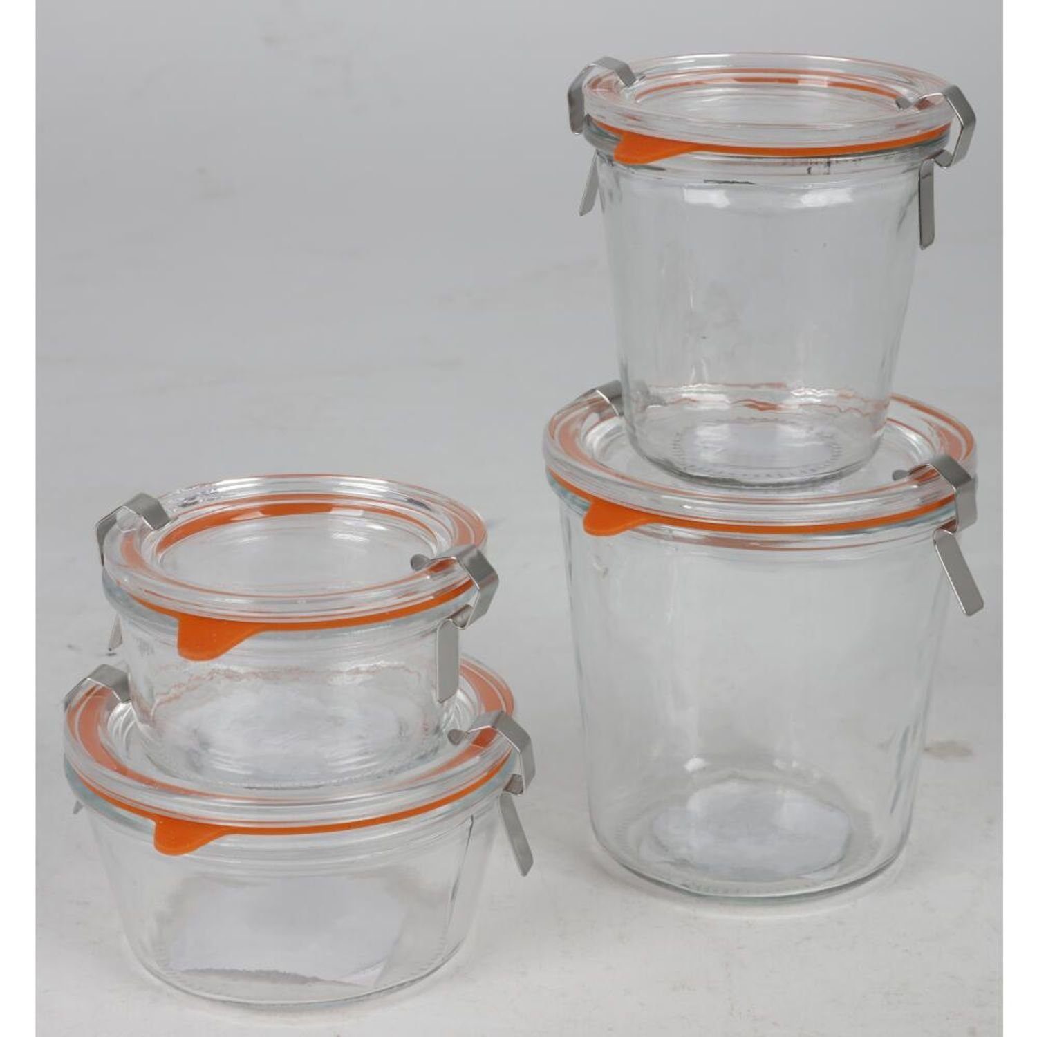 Vorratsgefäß Behälter Glas Au, 24x Einmachglas Box Vorratsdose 500ml Drahtbügelveschluss BURI