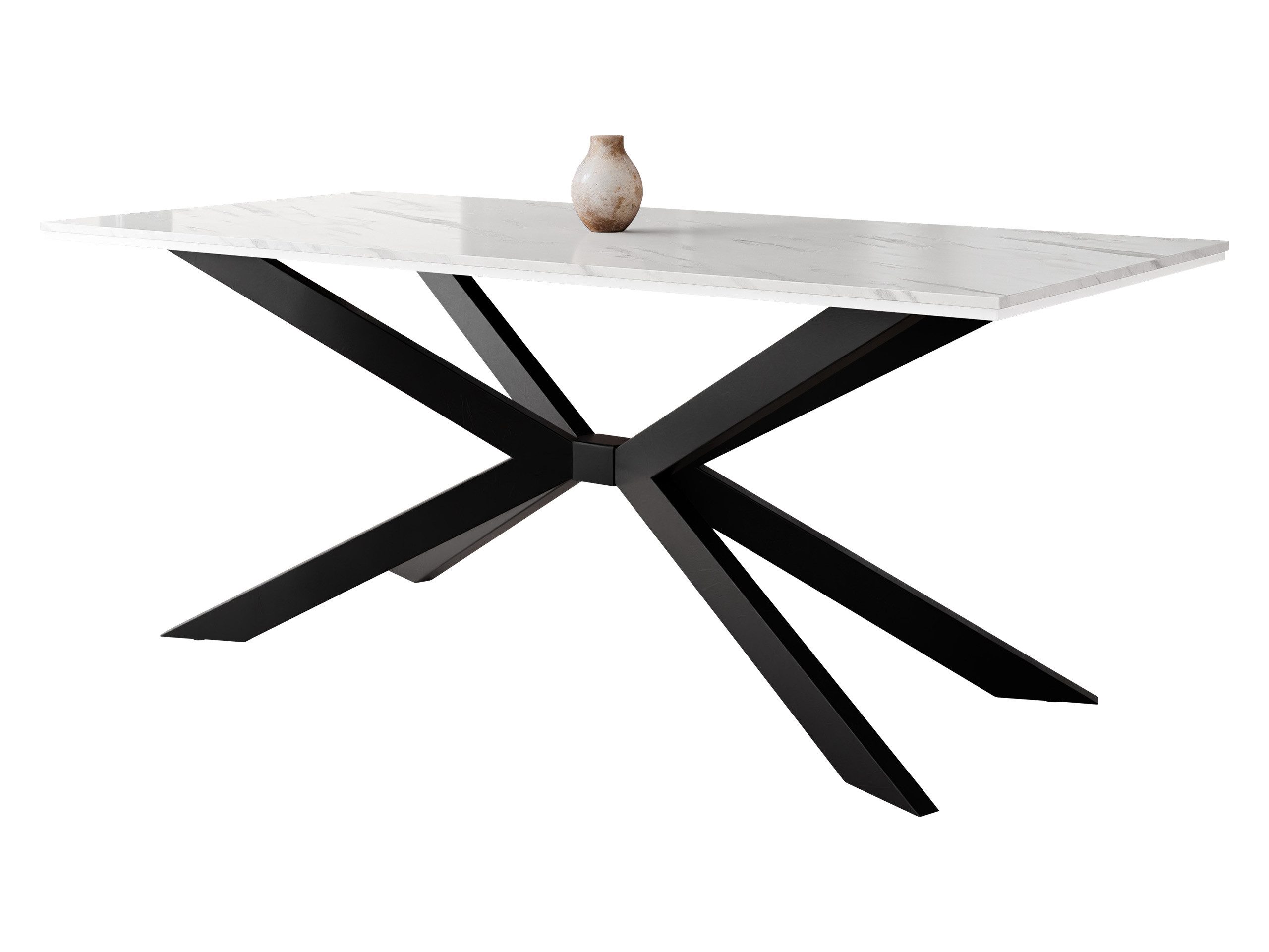 MIRJAN24 Esstisch Flora, 190x90x74 cm, Beine: Metall