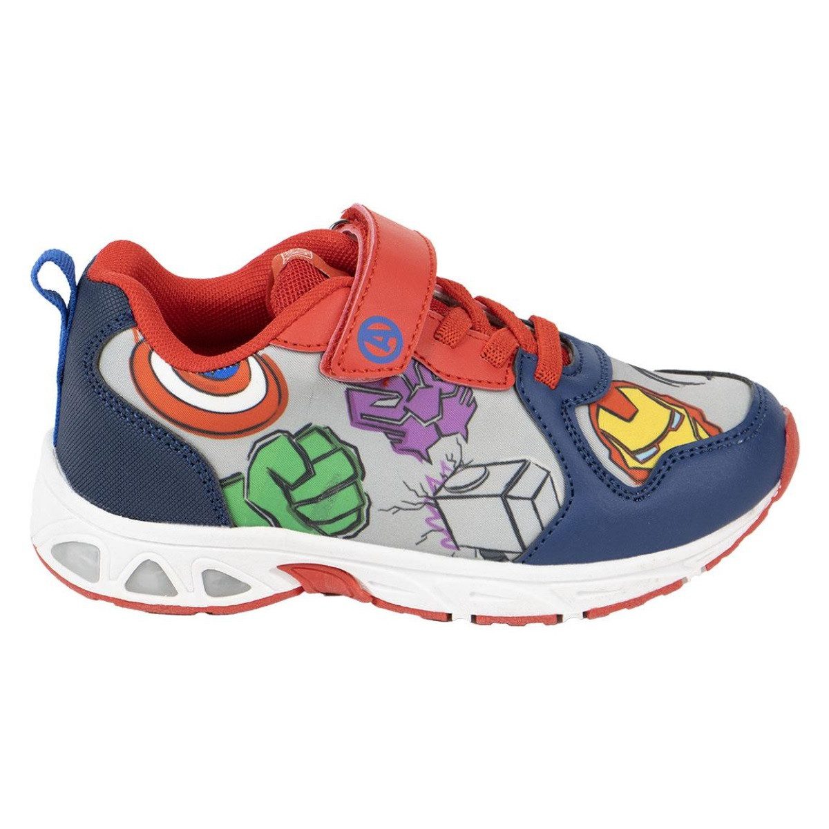 The AVENGERS Kinder Sneaker mit Lichteffekt aus Polyurethanleder Sneaker