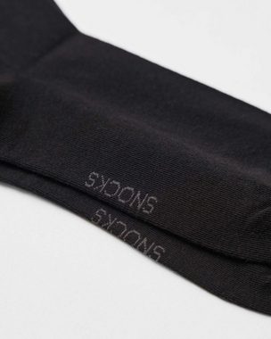 SNOCKS Businesssocken Klassische Socken für Damen (4-Paar) aus Bio-Baumwolle, mit sanftem Rollsaum
