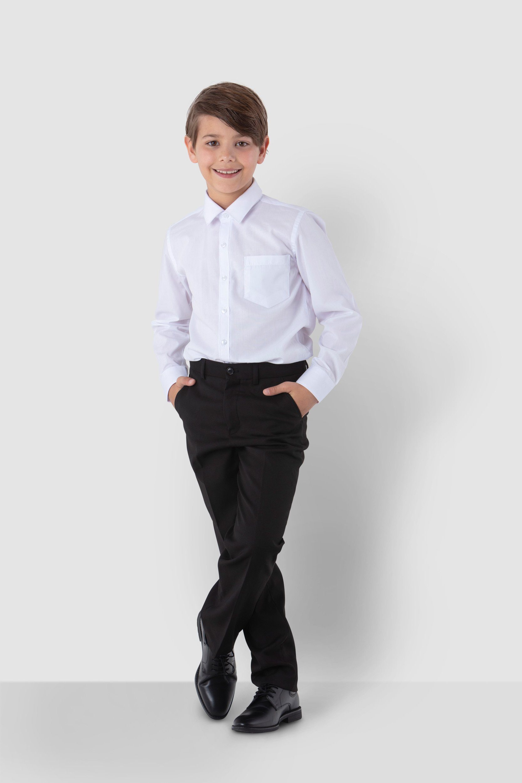 SANDER STELLAN Anzughose Festlicher Kinder Anzughose Jungen Hochzeit Hose Slim Fit schwarz festlich, elegant – Bild 2 von 4