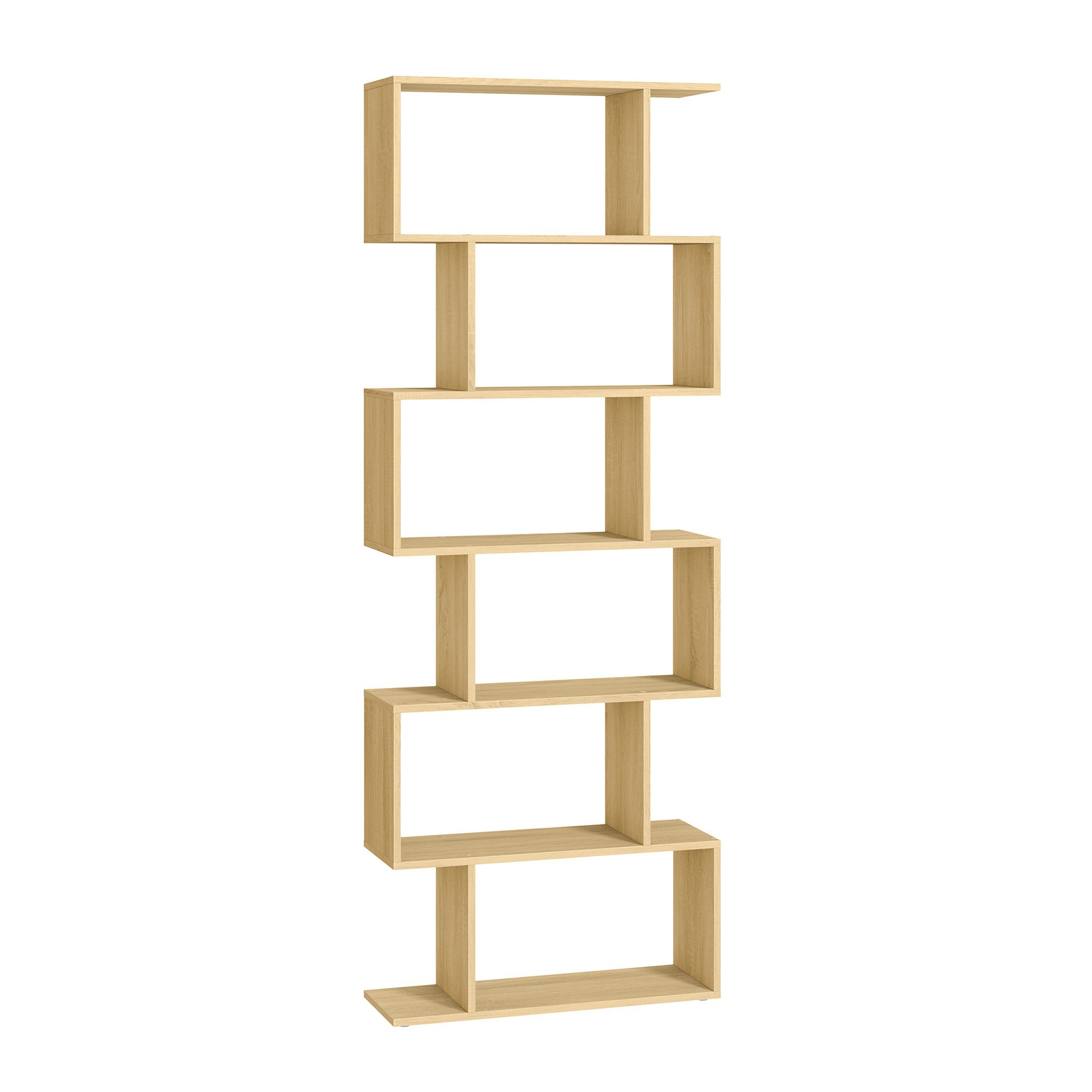 VASAGLE Bücherregal, 1-tlg., Standregal, Büroregal, 6 Fächer, Holzwerkstoff günstig online kaufen