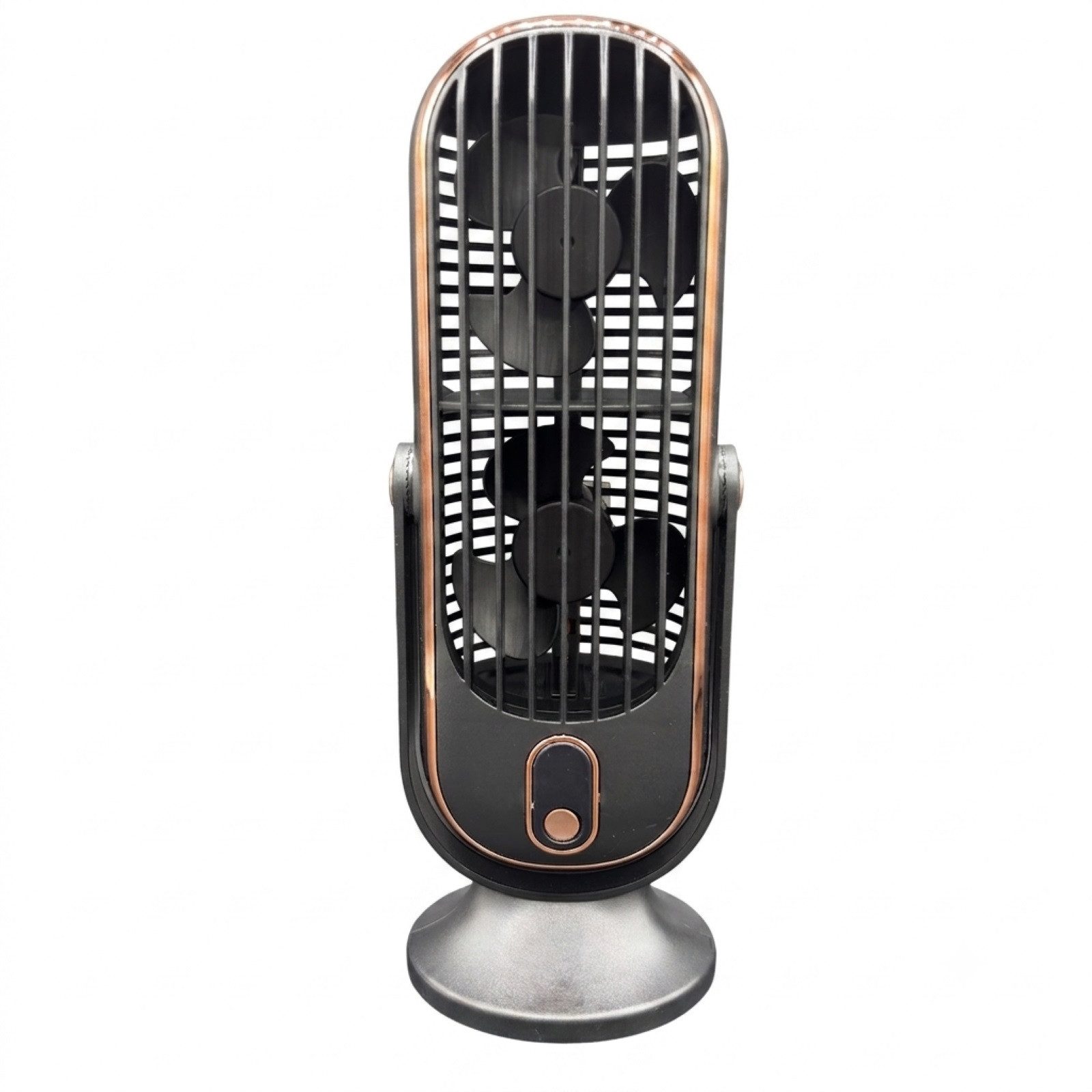 HAC24 Tischventilator Mobiler Akku Tischlüfter Ventilator, Dual-Rotor 5 Windstärken 360° verstellbar LED-Display wiederaufladbar