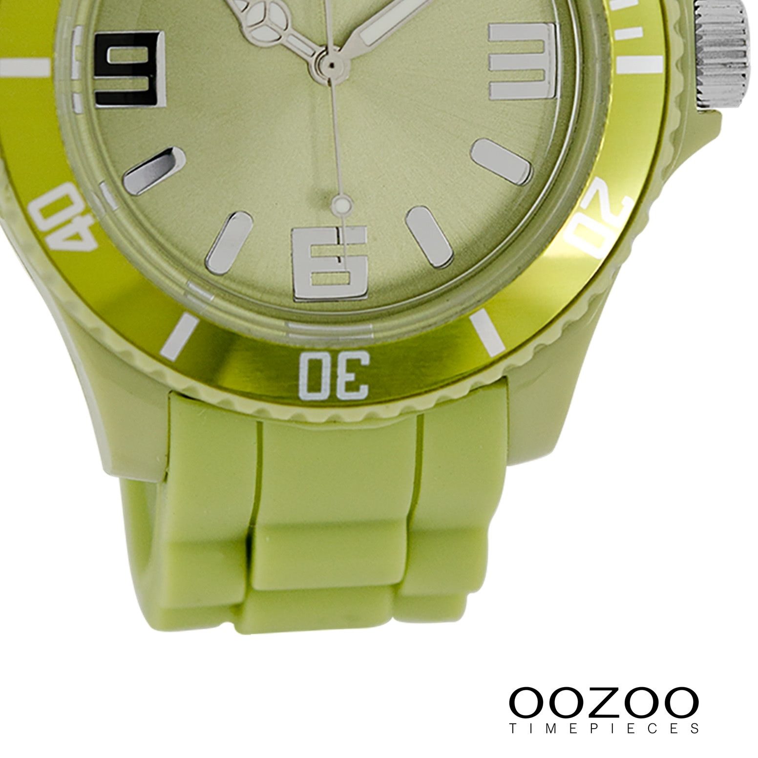 OOZOO Quarzuhr Oozoo Damen Armbanduhr Timepieces Analog, (Analoguhr), Damenuhr rund, groß (ca. 43mm) Silikonarmband, Fashion-Style