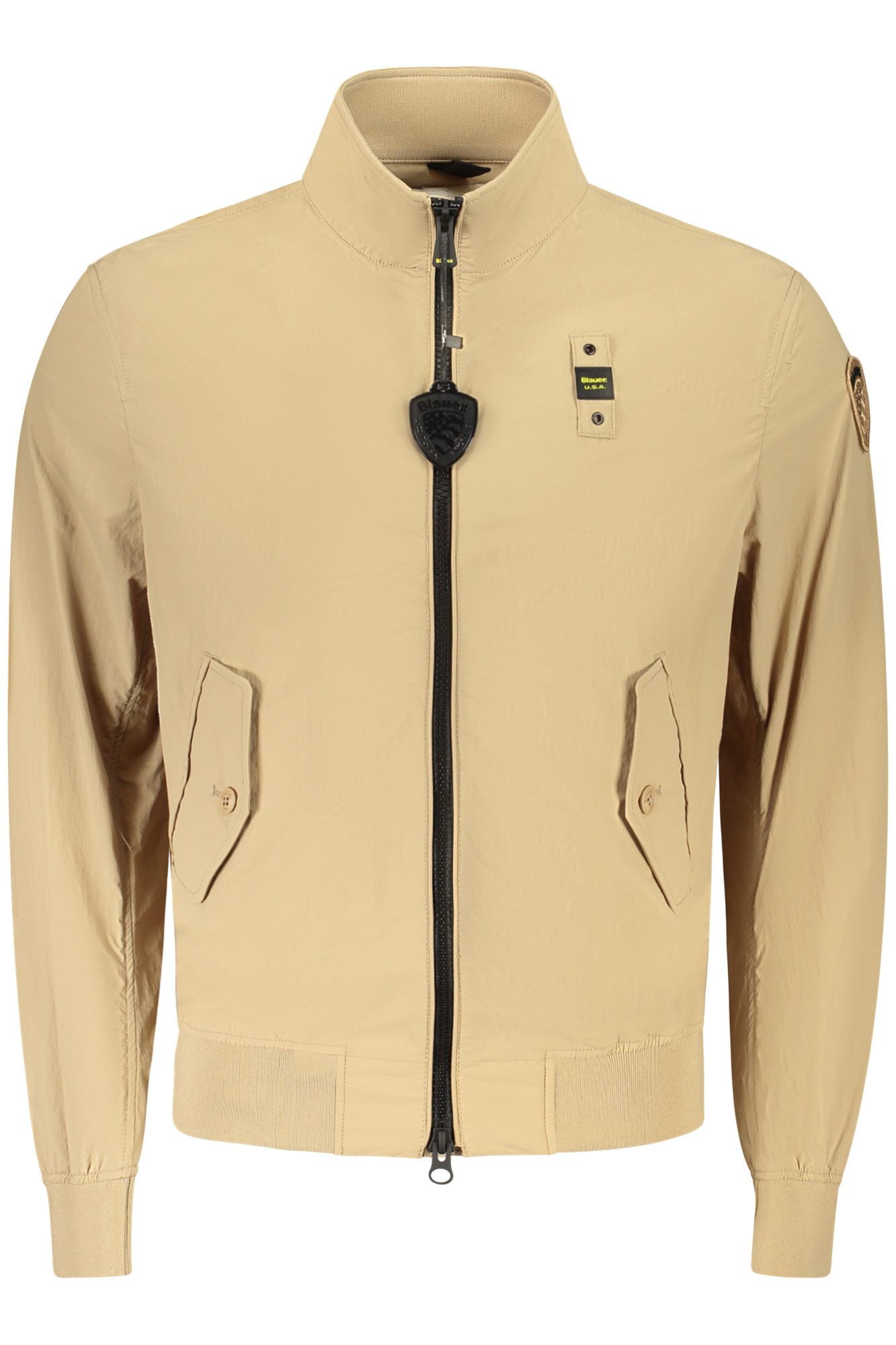 Blauer Outdoorjacke Beige Herrenjacke mit Reißverschluss, Regular Fit, viele Taschen