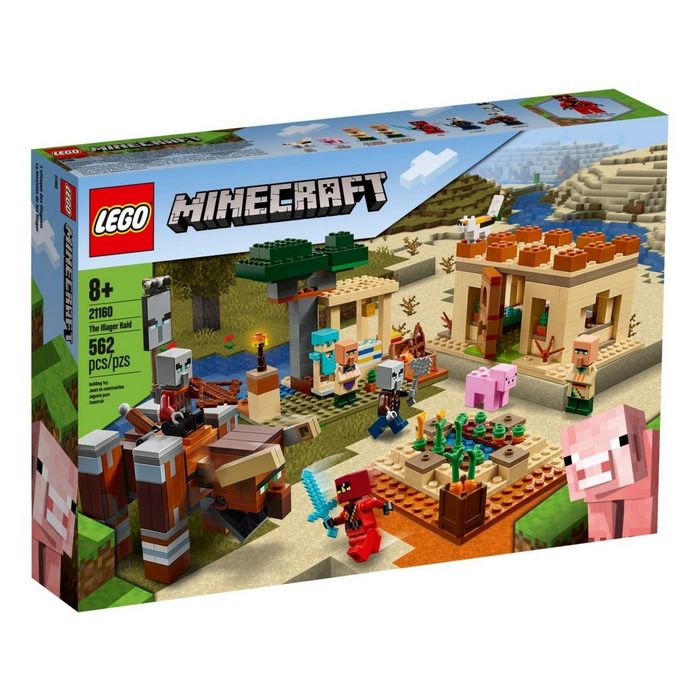 LEGO® Konstruktionsspielsteine LEGO Minecraft™ - Der Illager-Überfall (Set 562 St)