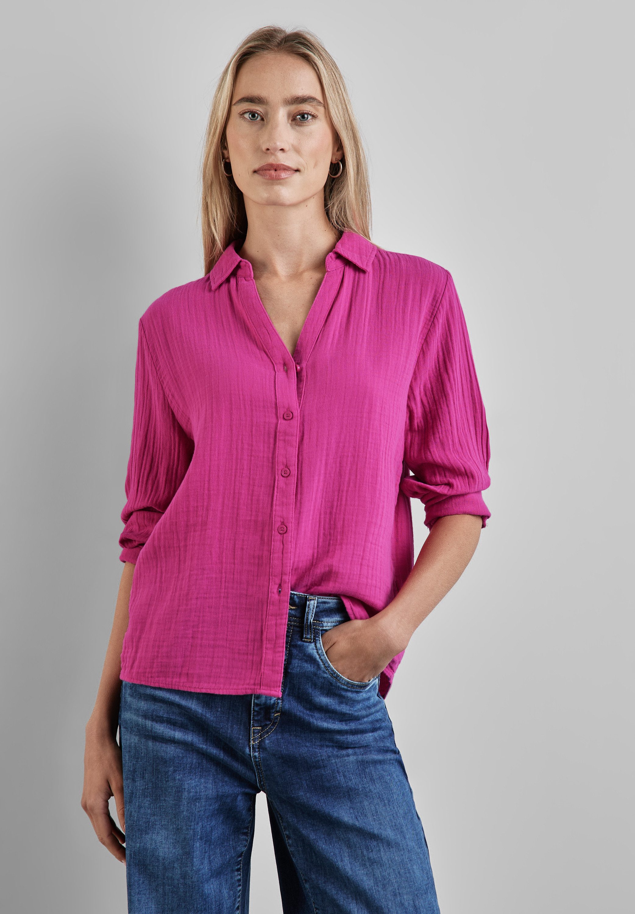 STREET ONE Hemdbluse mit Knopfleiste