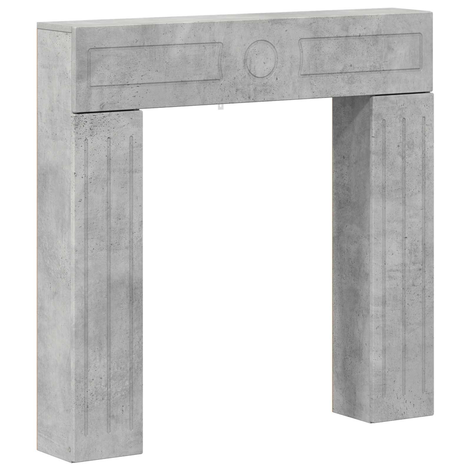 vidaXL Bodenschutzplatte 102 x 18 x 100,5 cm Kaminumrandung Betongrau 102x18x100,5 cm Spanplatt