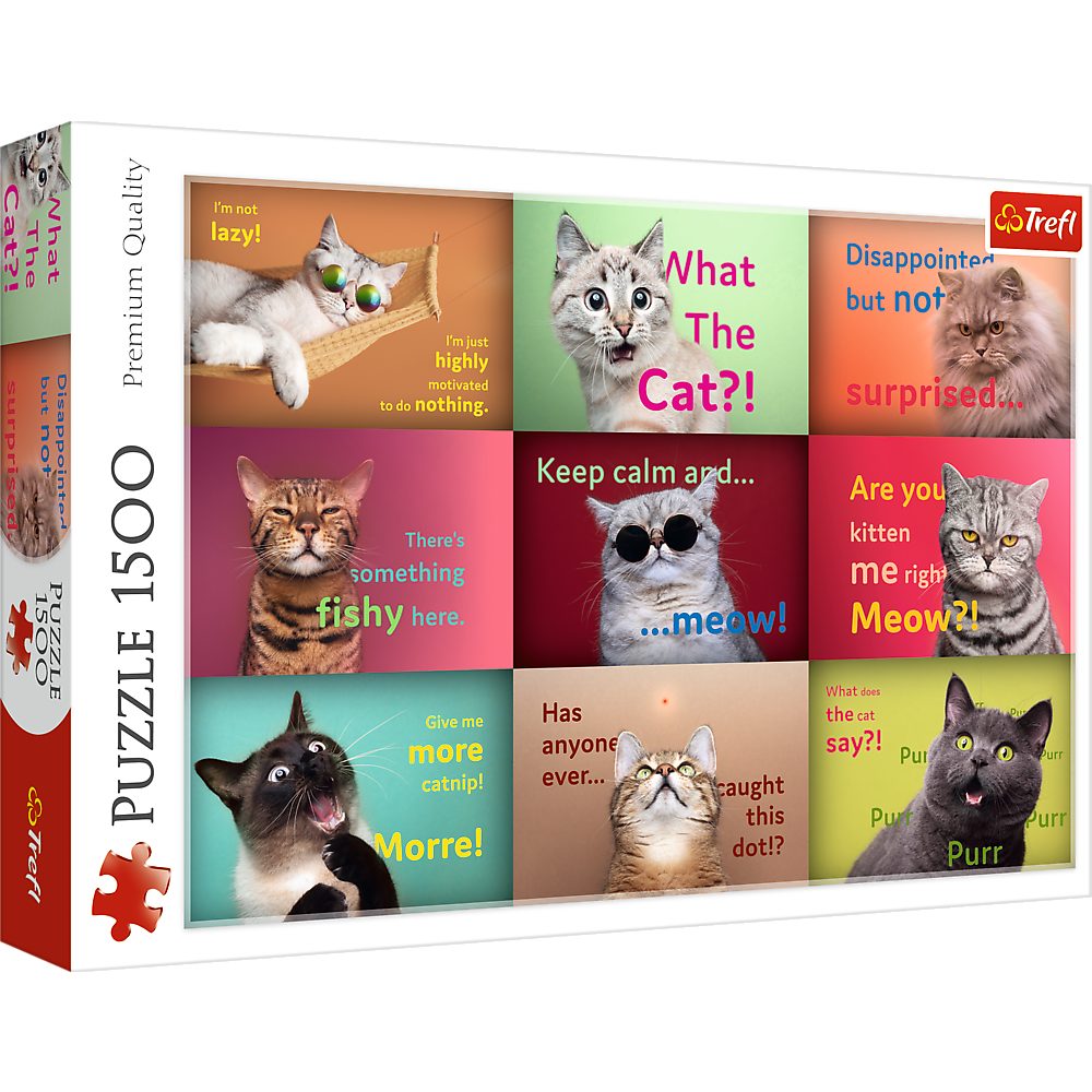 Trefl Puzzle Trefl, Lustige Katzen,1500 Teile Puzzle, 1500 Puzzleteile
