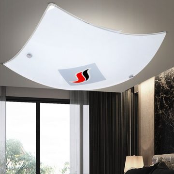 EGLO Deckenstrahler, Leuchtmittel nicht inklusive, Design Decken Lampe Wohn Zimmer Beleuchtung Wand Leuchte Glas