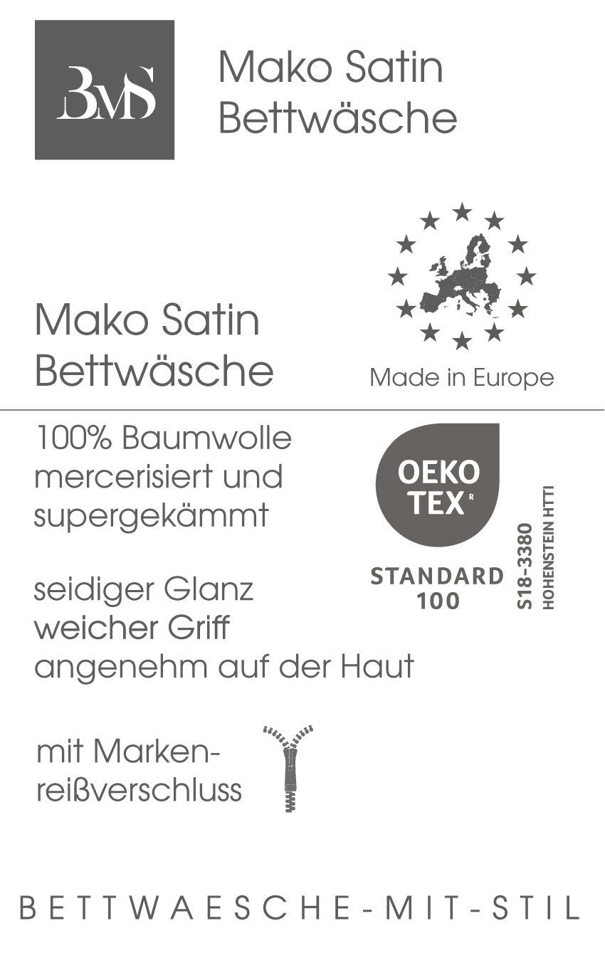 BETTWAESCHE-MIT-STIL Bettwäsche Mako Satin Bettwäsche Raute, günstig online kaufen