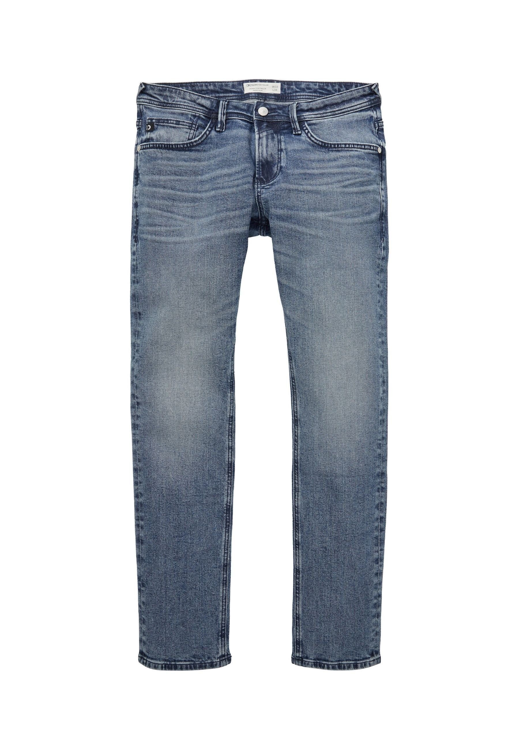 TOM TAILOR 5-Pocket-Jeans Jeans Piers Five-Pocket-Style lange Hose Slim Fit (1-tlg)