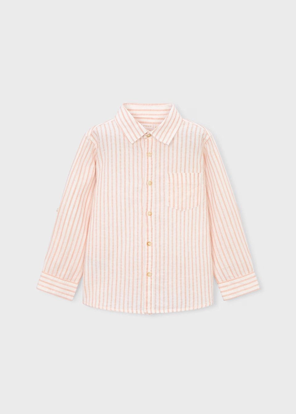 Mayoral Langarmhemd Gestreiftes Leinenhemd (311936)