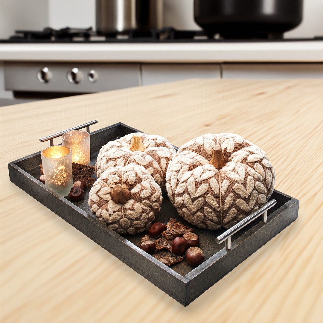 Kobolo Dekoobjekt Kürbis Dekokürbisse Textil Set aus 3 Größen beige - Herbs günstig online kaufen