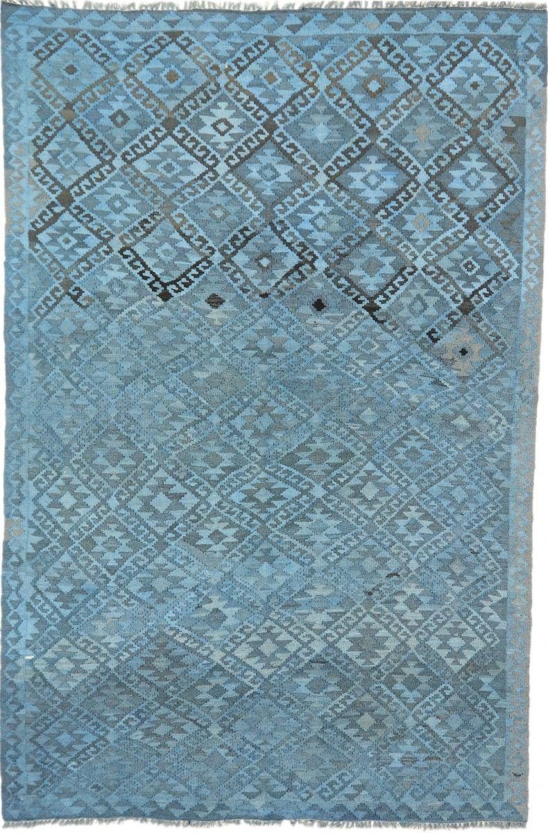 rechteckig, Orientteppich mm Handgewebter 3 Moderner, Kelim Höhe: 194x288 Afghan Trading, Nain Heritage Limited