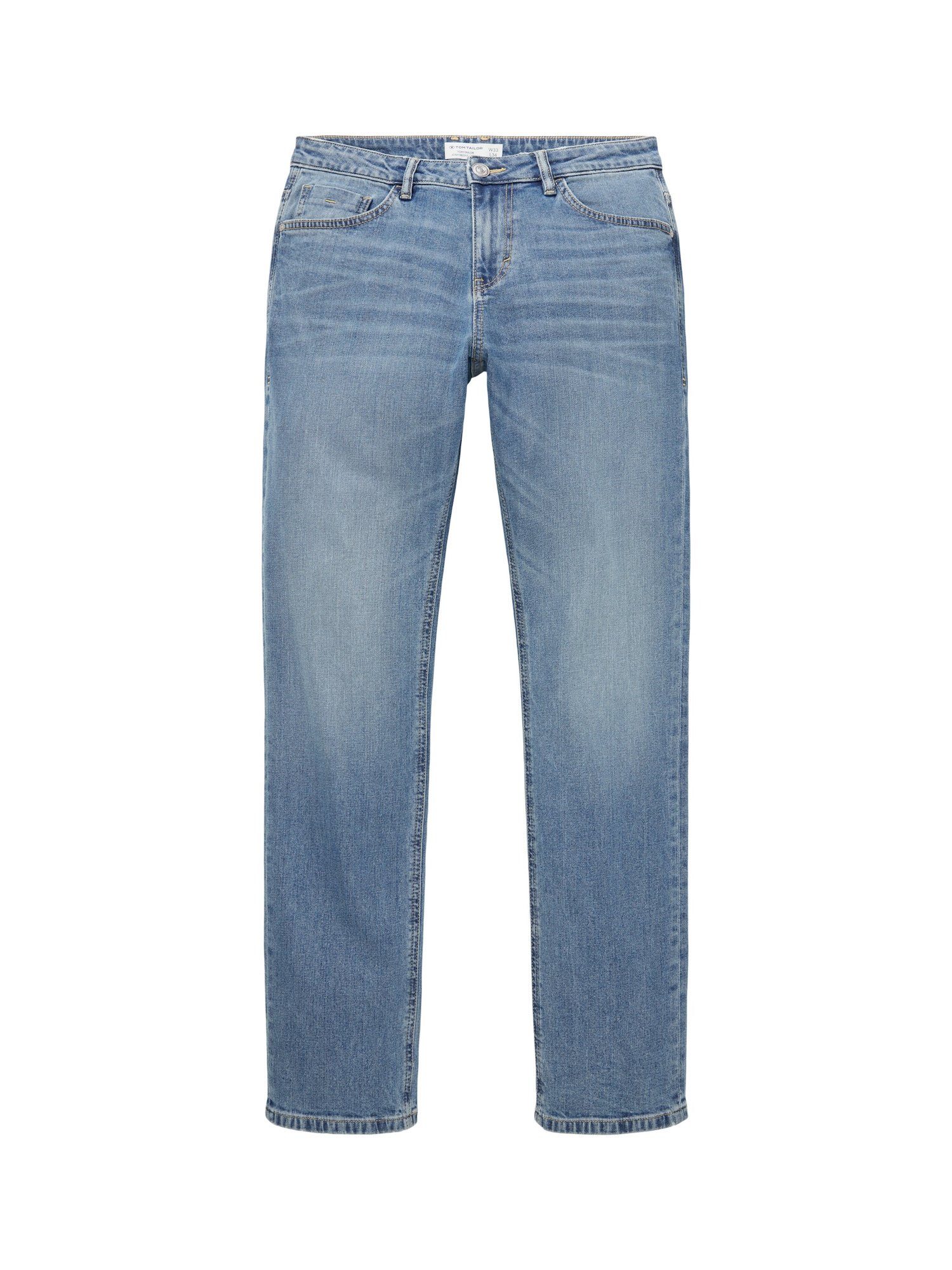 TOM TAILOR 5-Pocket-Jeans Jeans Hose lange (1-tlg) hellblau Five-Pocket-Style Fit Slim Josh