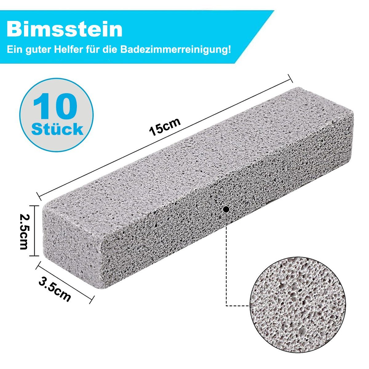 WC,Bimsstein,Toilette-Reinigungsstein,für Bimsstein Toilette Jormftte Block Grau1 Cleaning