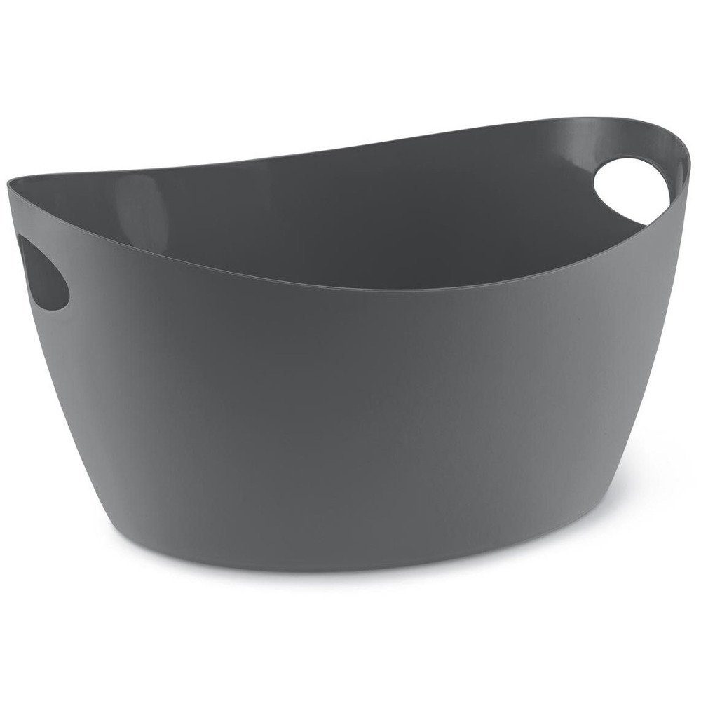 KOZIOL Wäschekorb Badschale BOTTICHELLI, Größe L - Farbe dunkelgrau, KOZIOL